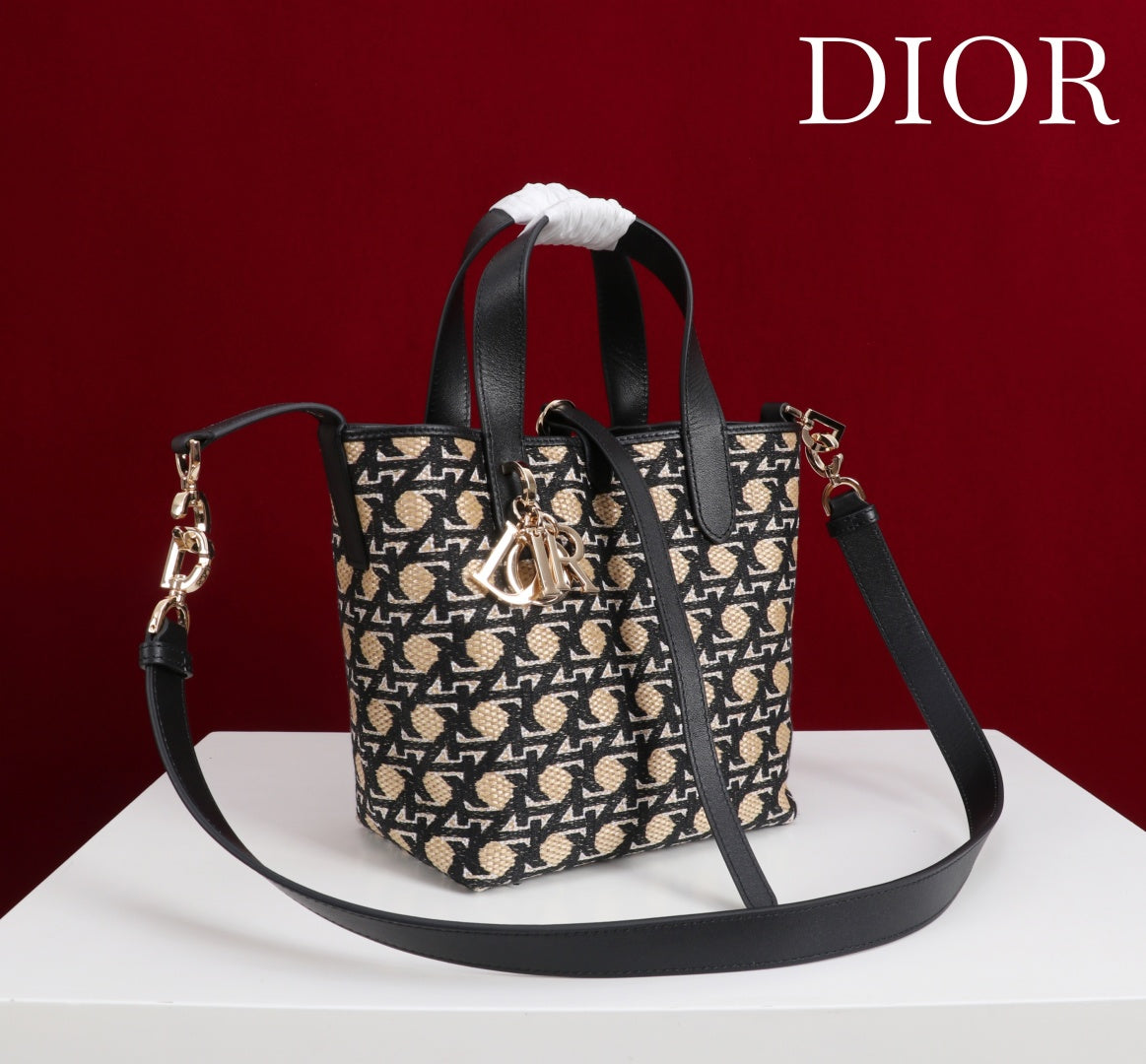 CD Toujours Vertical Small Bag 19Diamond Black Beige Leather mysite