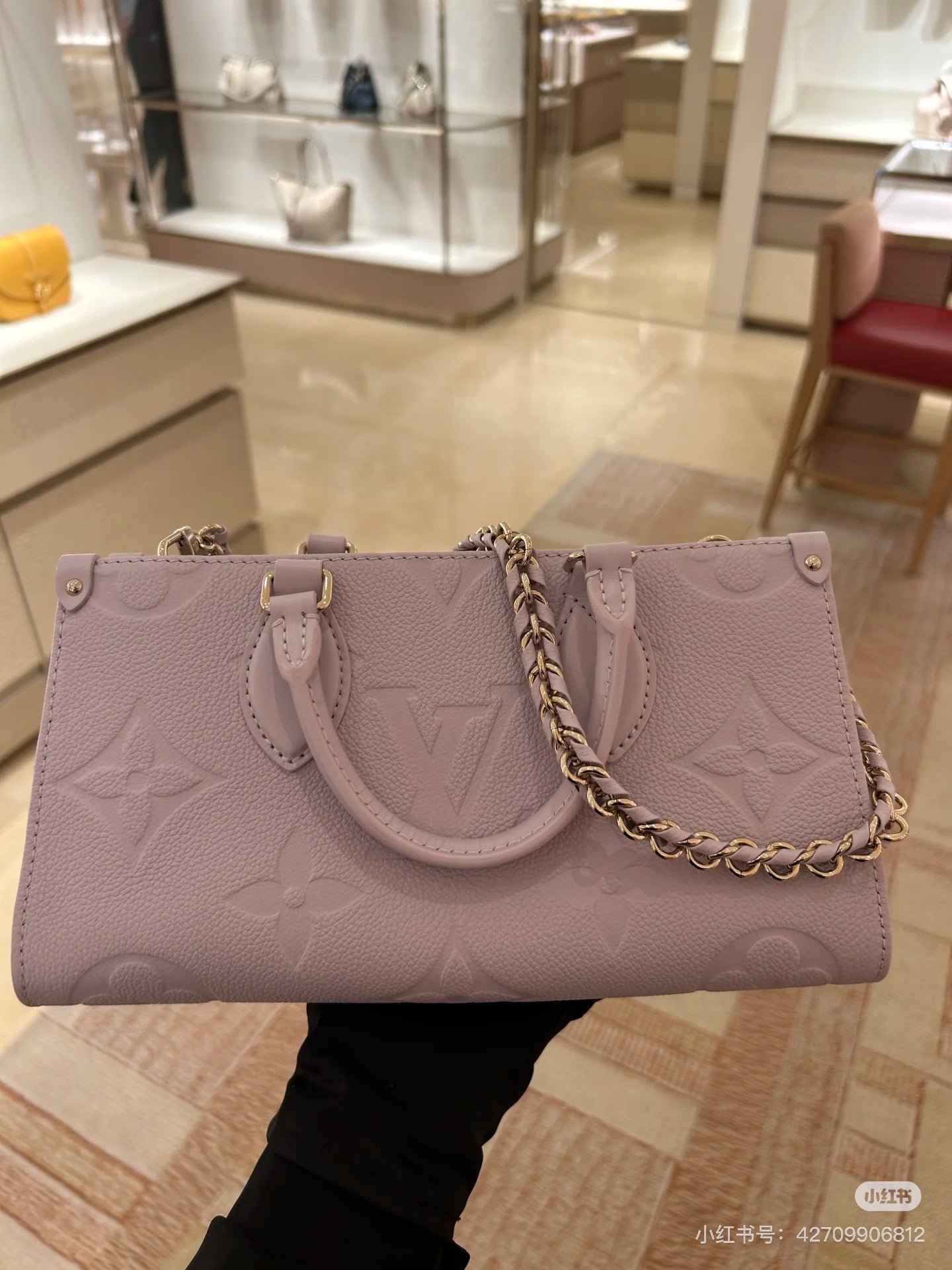 LV OnTheGo East West 25cm Pink Embossed Cowhide GHW mysite
