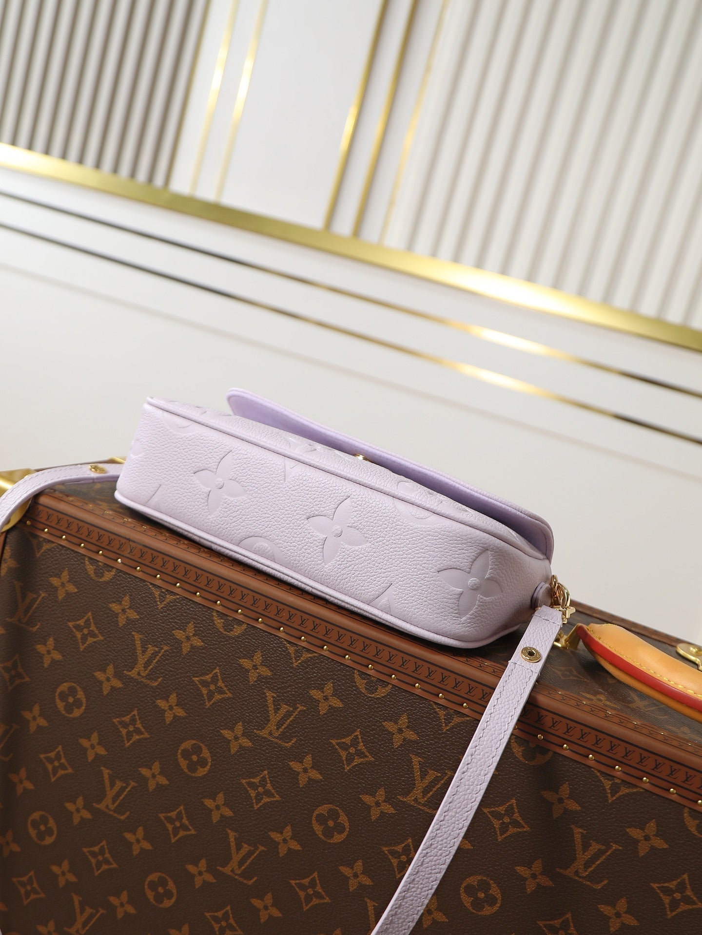 LV Wallet On Chain Ivy 23.5cm Pink Embossed Cowhide GHW mysite