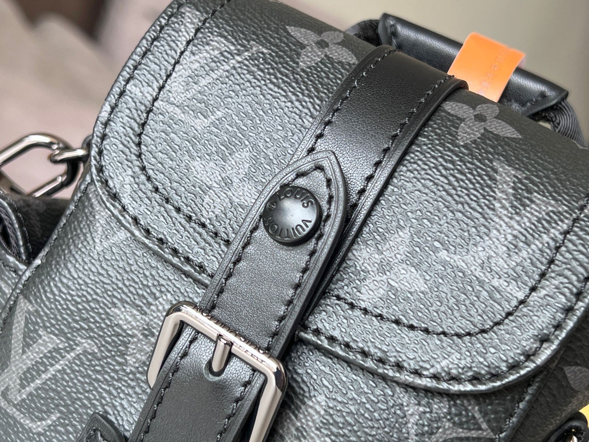 LV 24 Nano Christopher Handbag Black Monogram Eclipse Canvas mysite