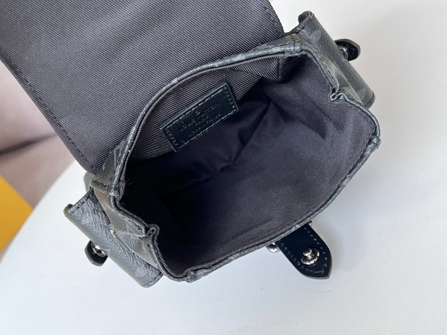 LV 24 Nano Christopher Handbag Black Monogram Eclipse Canvas mysite