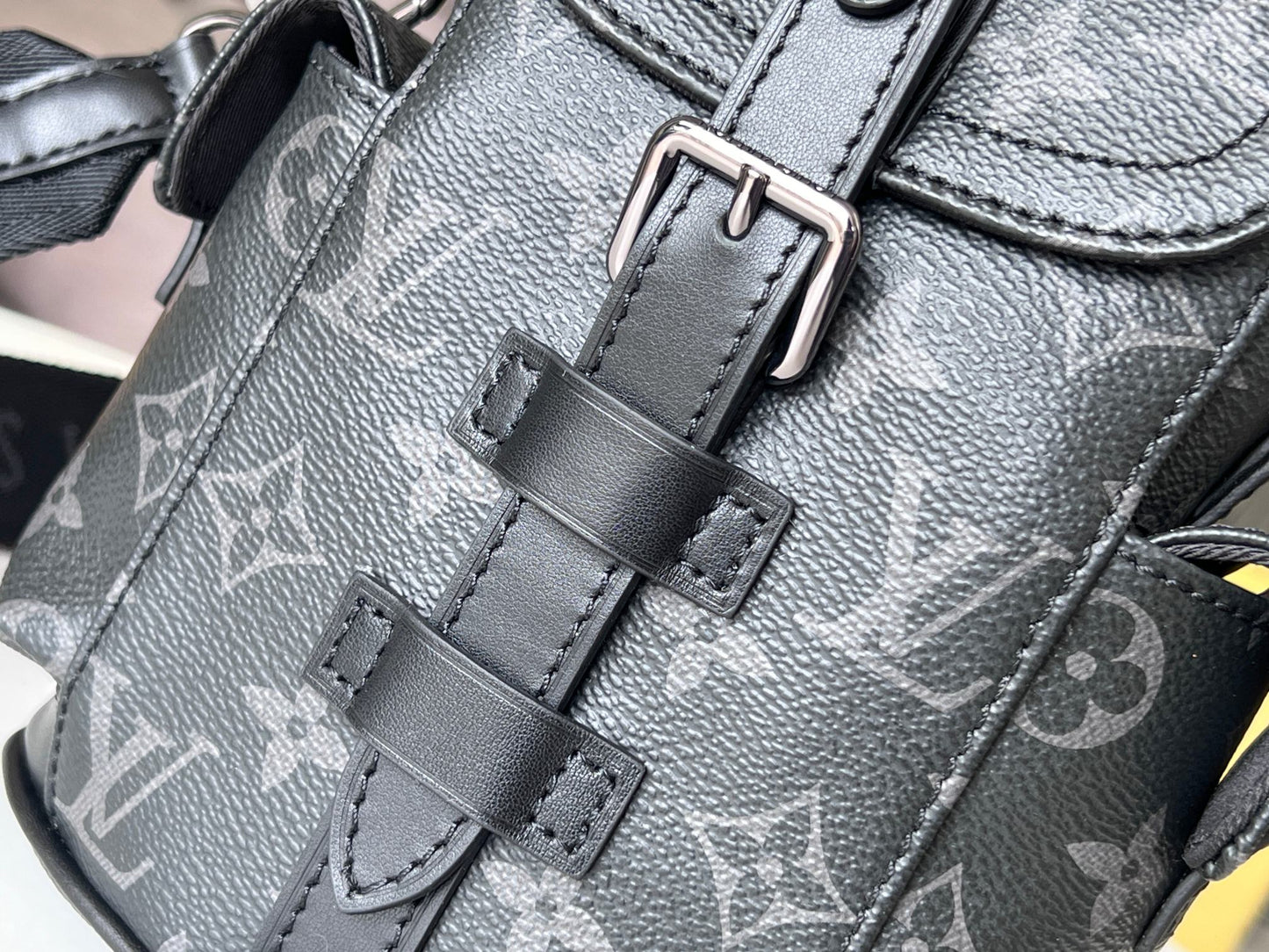 LV 24 Nano Christopher Handbag Black Monogram Eclipse Canvas mysite