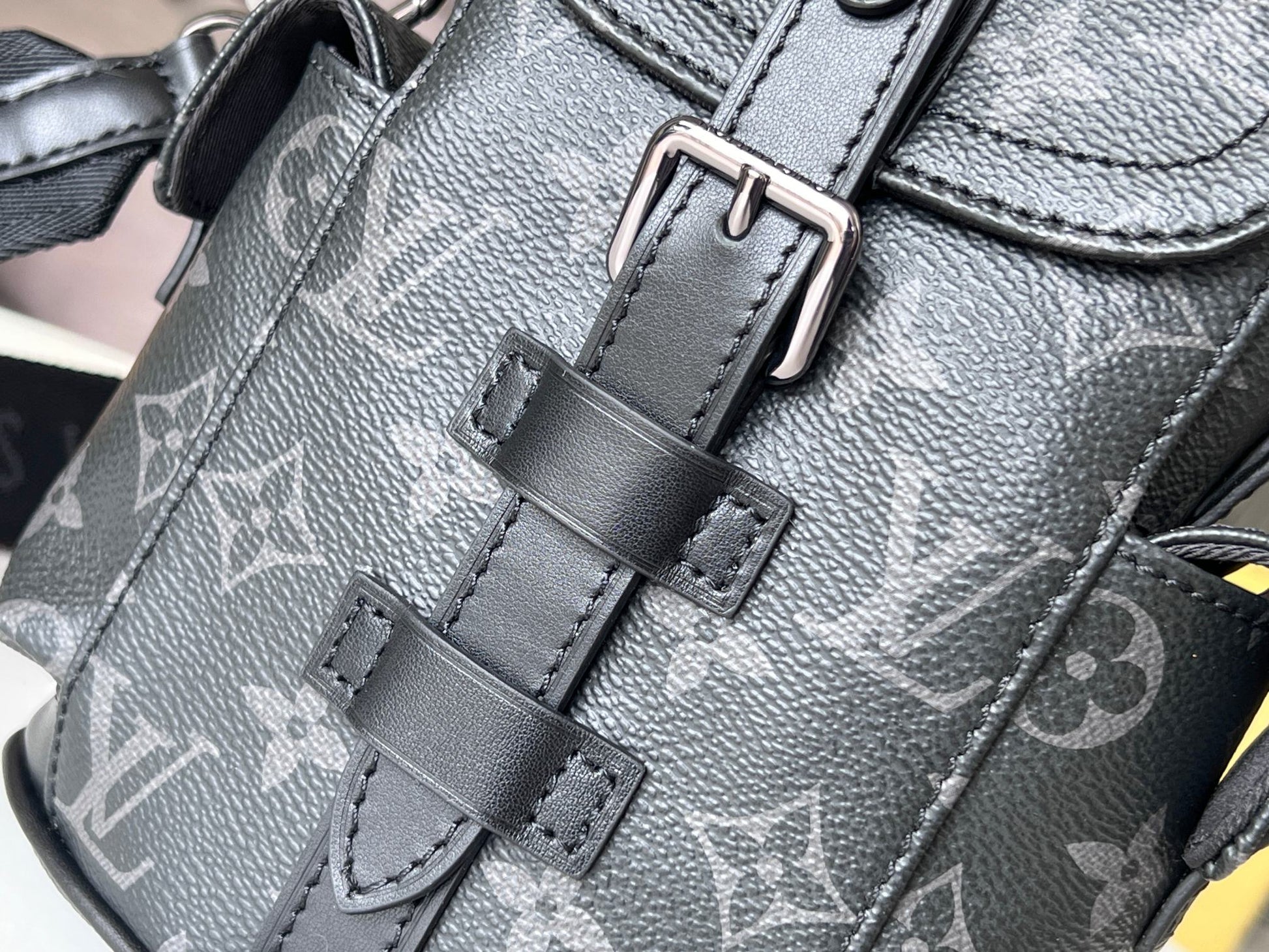 LV 24 Nano Christopher Handbag Black Monogram Eclipse Canvas mysite