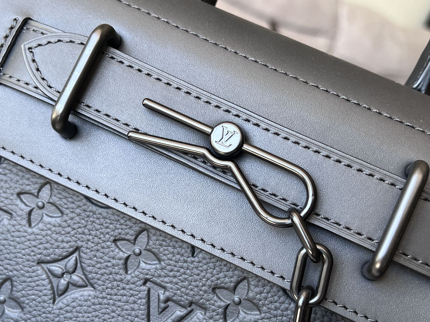 LV Steamer PM Bag 25cm Black Taurillon Monogram Leather mysite