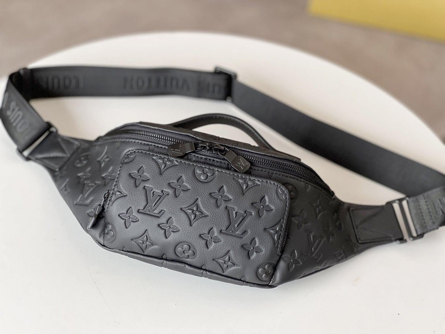 LV Rush Bumbag Black Monogram Shadow calfskin mysite