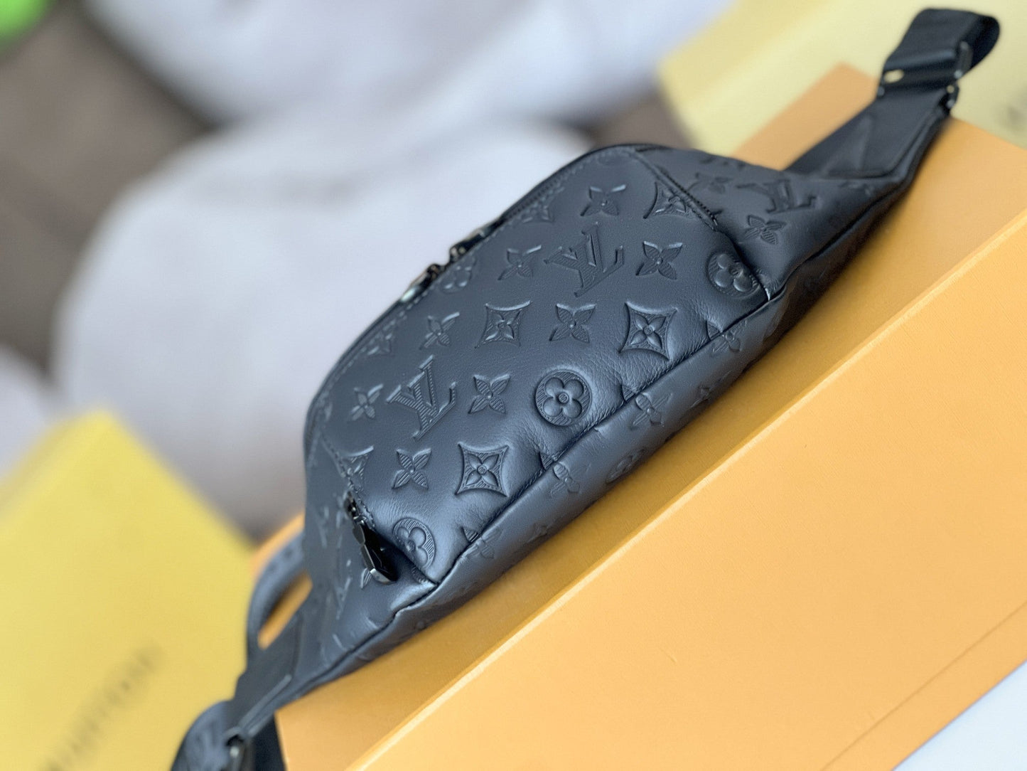 LV Rush Bumbag Black Monogram Shadow calfskin mysite
