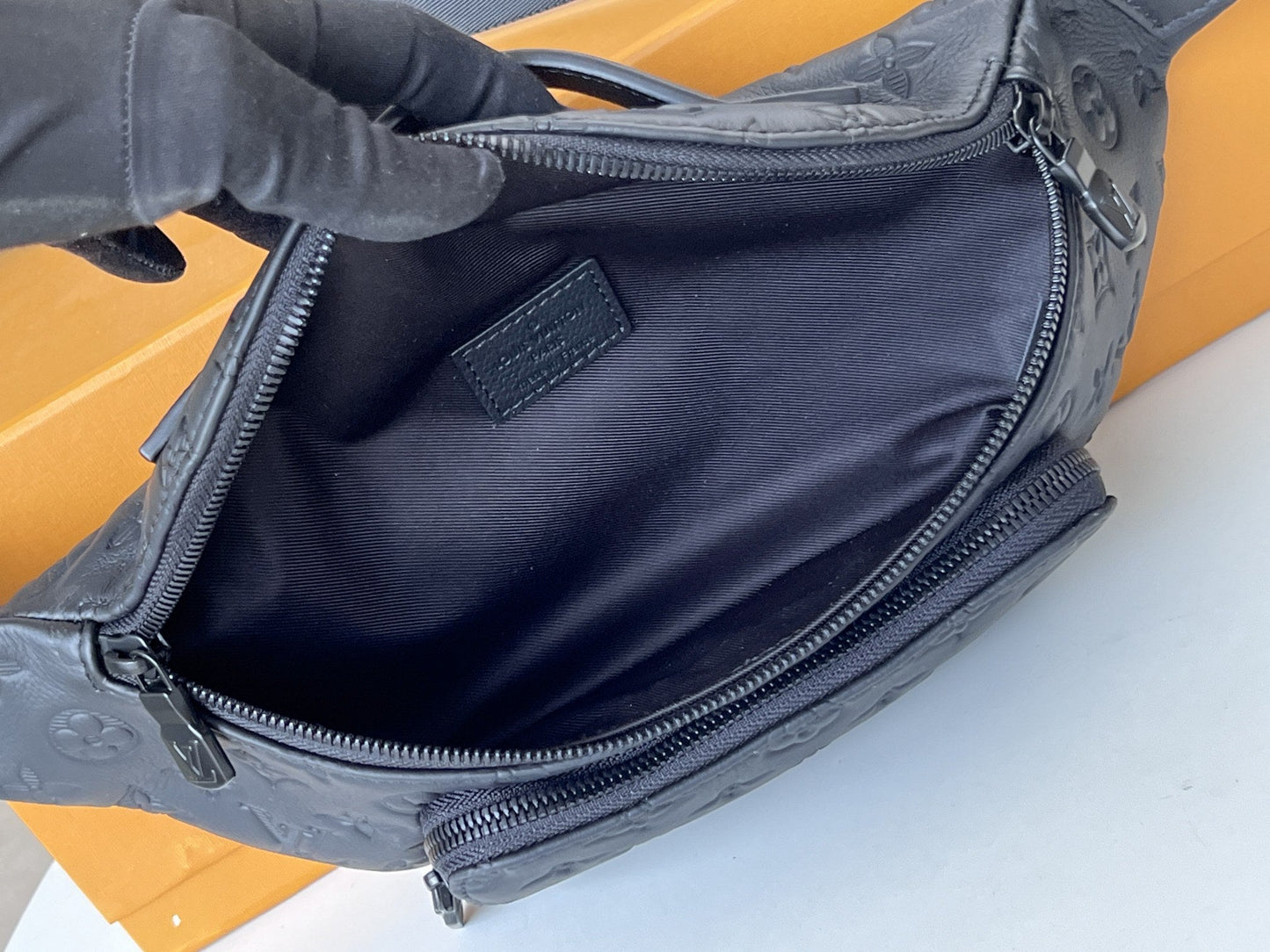 LV Rush Bumbag Black Monogram Shadow calfskin mysite