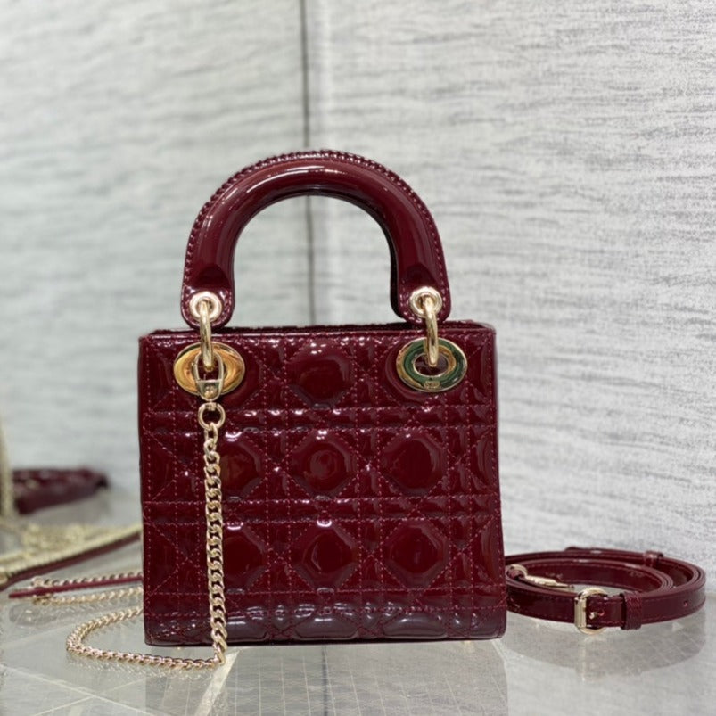 mini lady 17 wine patent calfskin mysite