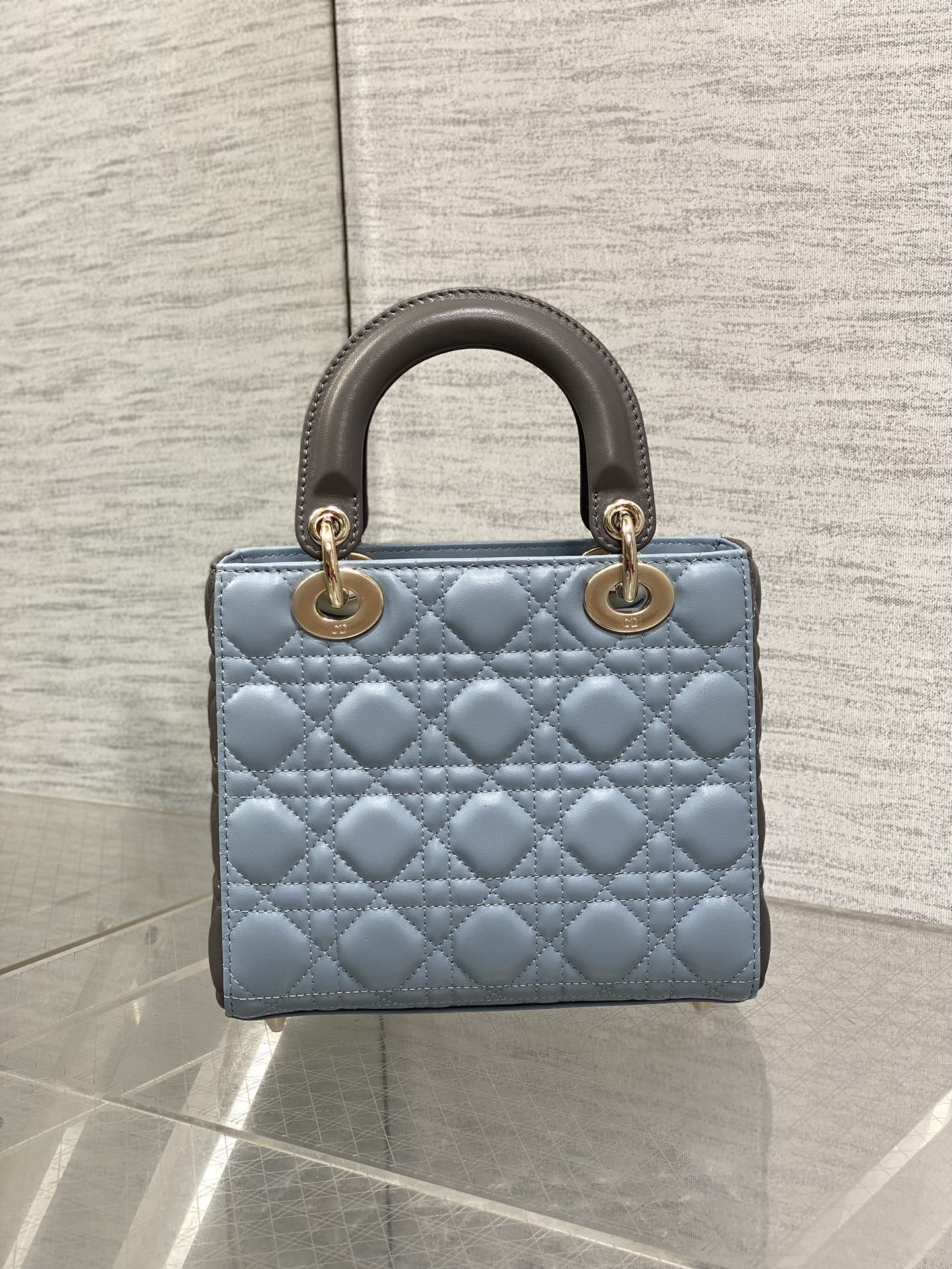 CD Lady Dior Bag Blue Grey Sheepskin 214235 mysite