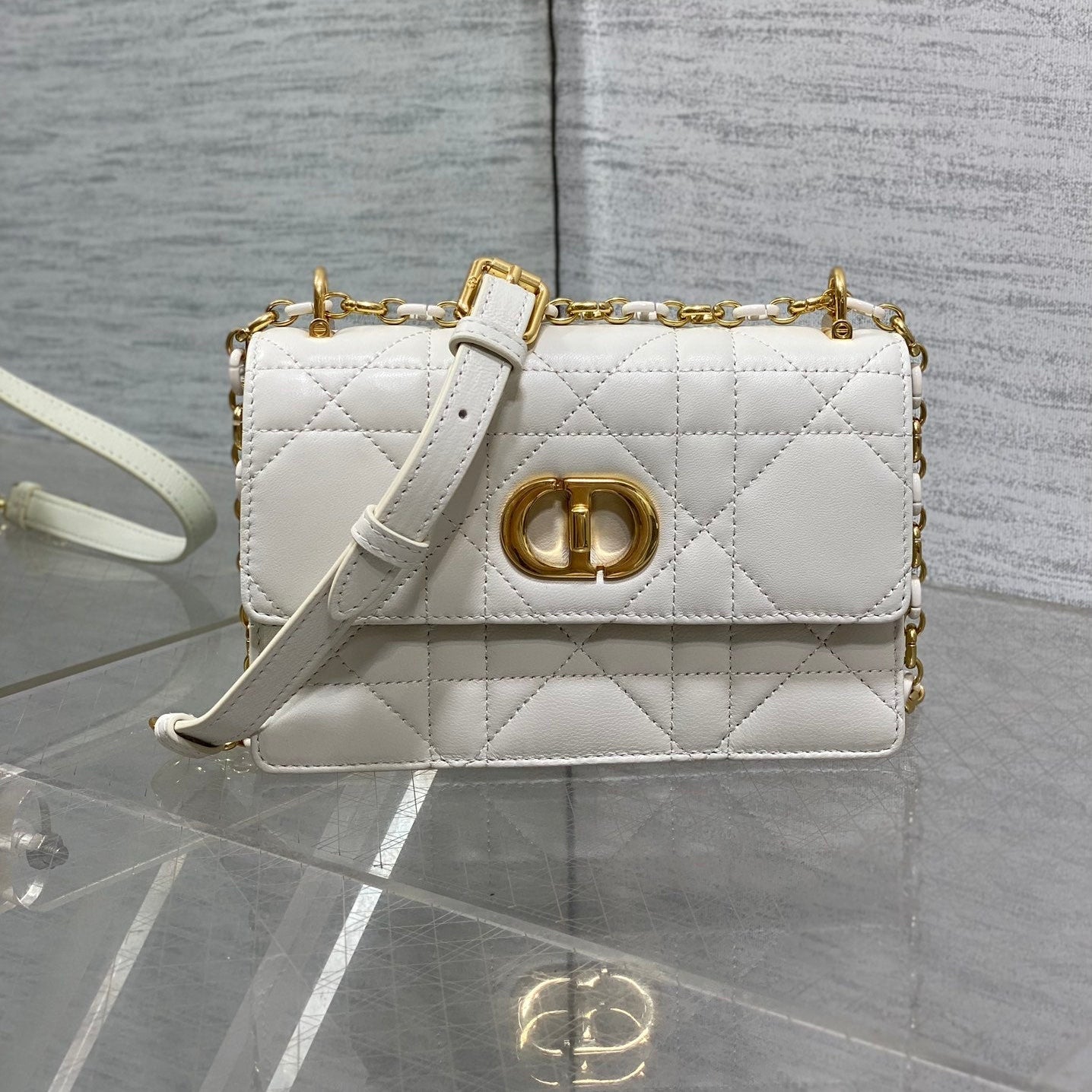 CD Miss Caro 17 Bag White Calfskin 226494 mysite