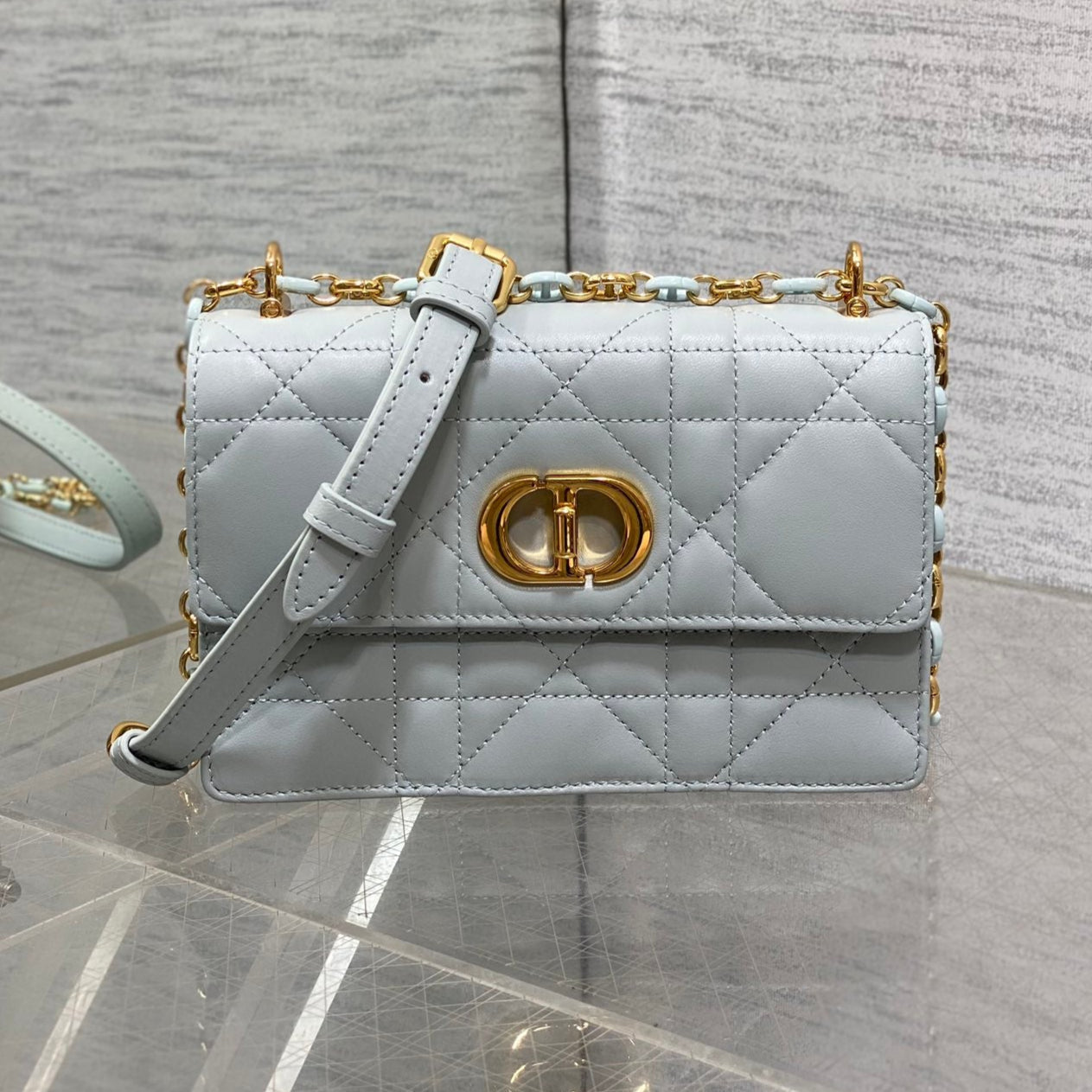 CD Miss Caro 17 Bag Light Blue Calfskin 226496 mysite