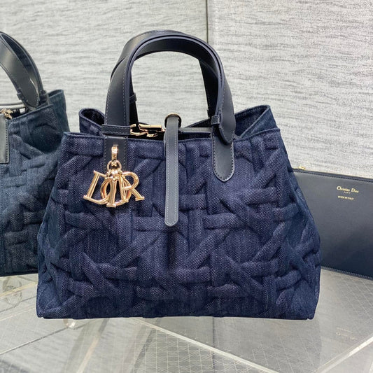 MEDIUM 28 TOUJOURS BAG IN BLUE GRAPHIC CANNAGE DENIM mysite