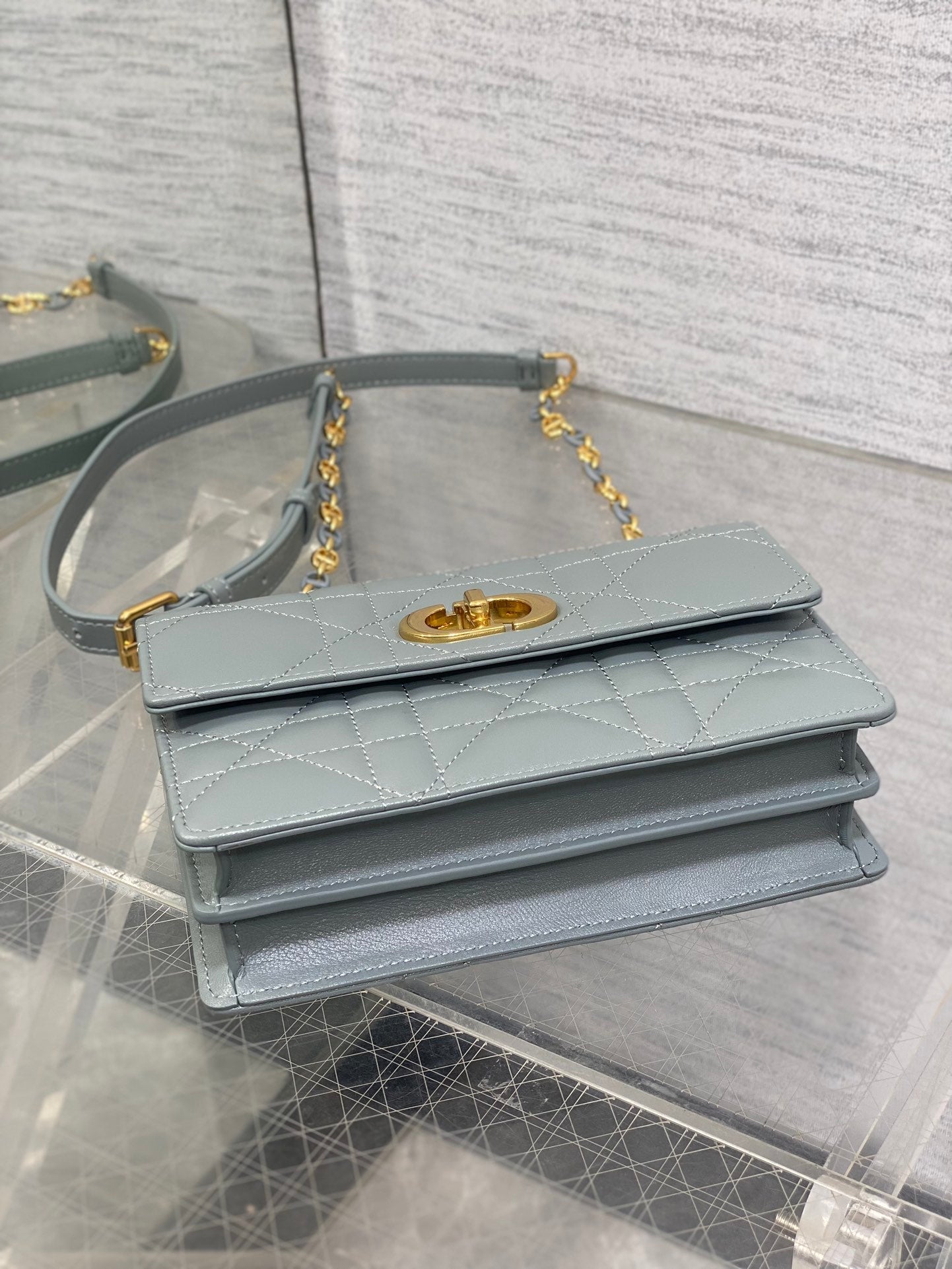 CD Miss Caro 17 Bag Grey Calfskin 229246