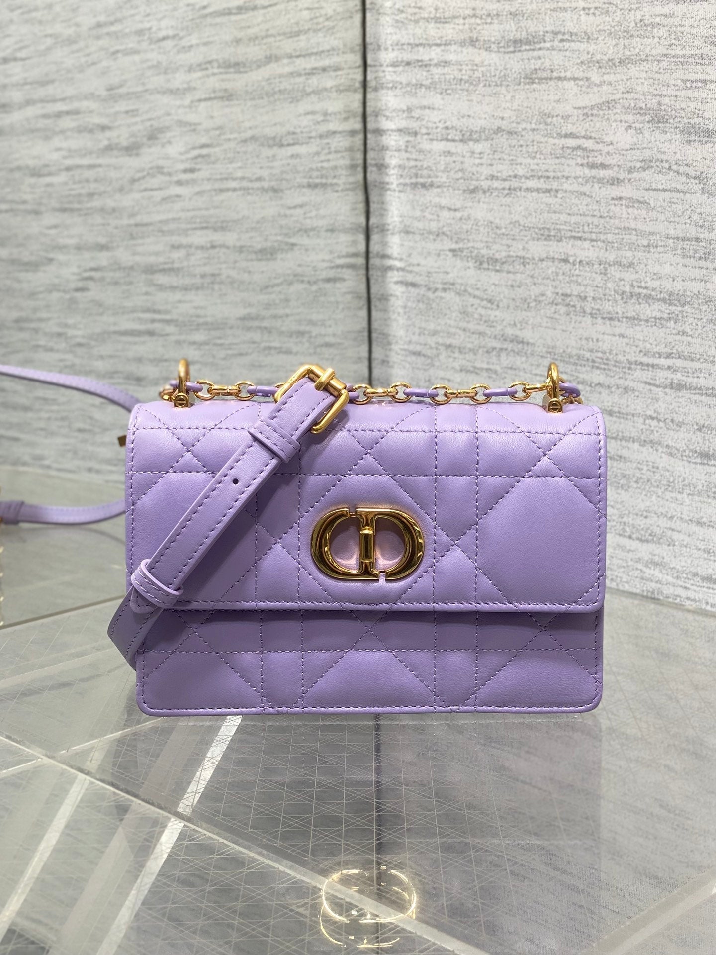 CD Miss Caro 17 Bag Purple Calfskin 229250 mysite