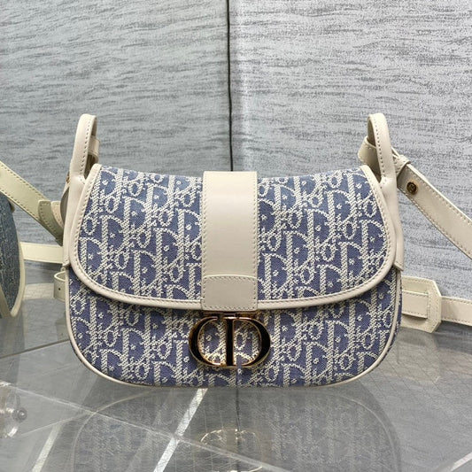 CD Montaigne classic monogram 25 blue white canvas jacquard mysite