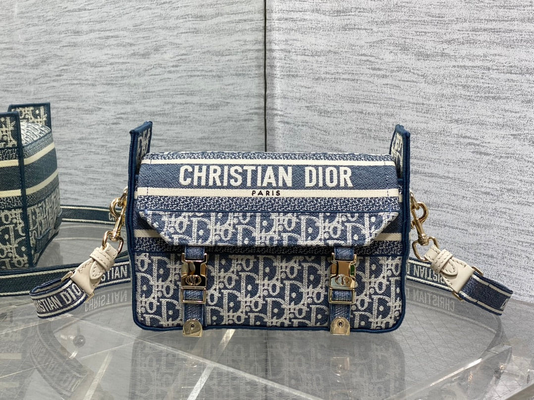 CD Small Diorcamp Bag 23 Blue White Denim mysite