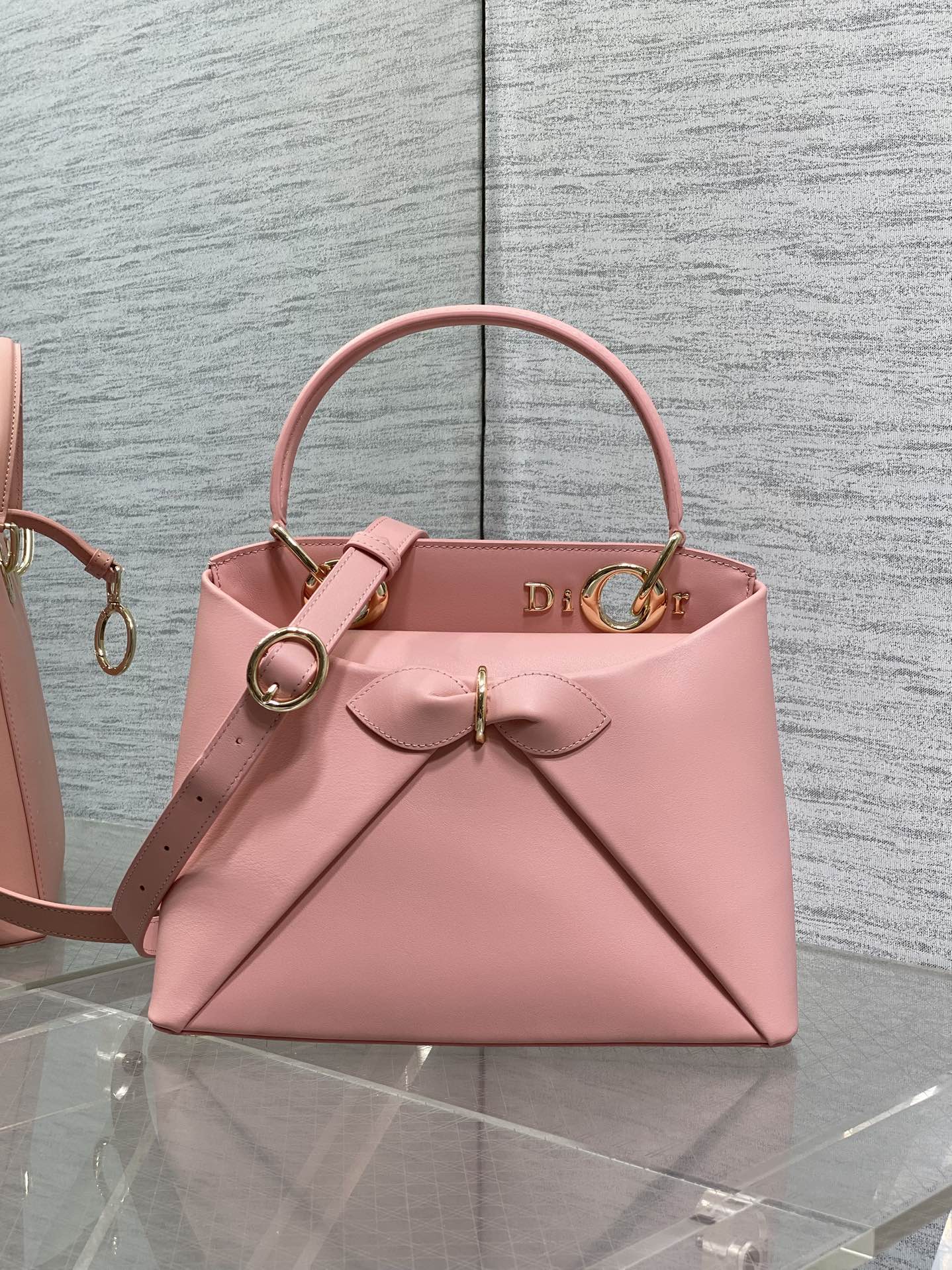 CD 26SS Bow-Adorned Bag Blush Pink Calfskin 272507 mysite