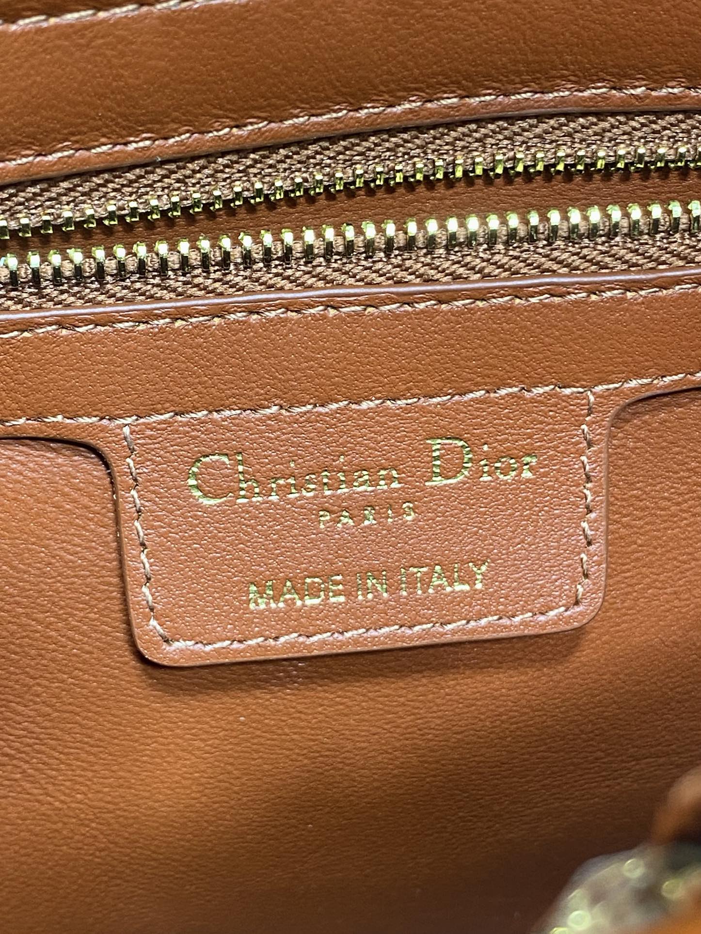 CD 26SS Bow-Adorned Bag Brown Glossy Crocodile Pattern Embossed Calfskin 272523 mysite