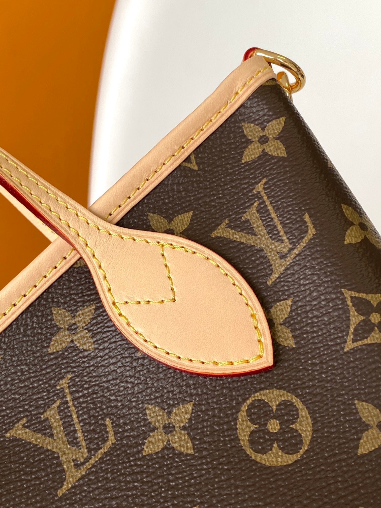 LV Neverfull BB Bag 24cm Brown Rose Red Monogram Canvas & Cowhide mysite