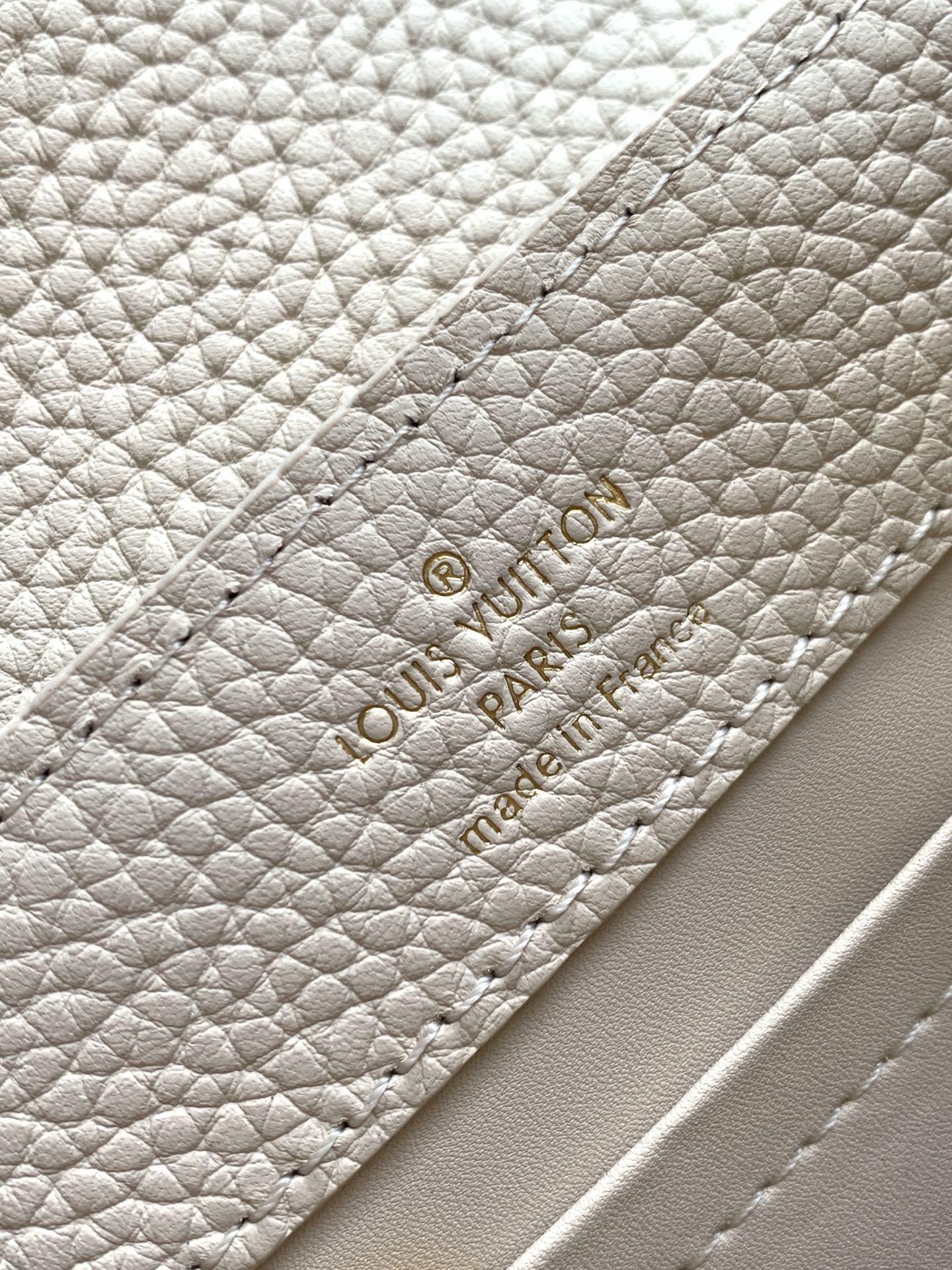 LV Capucine Mini Bag 21cm Vanilla Cotton Canvas Embroidered Pattern GHW mysite