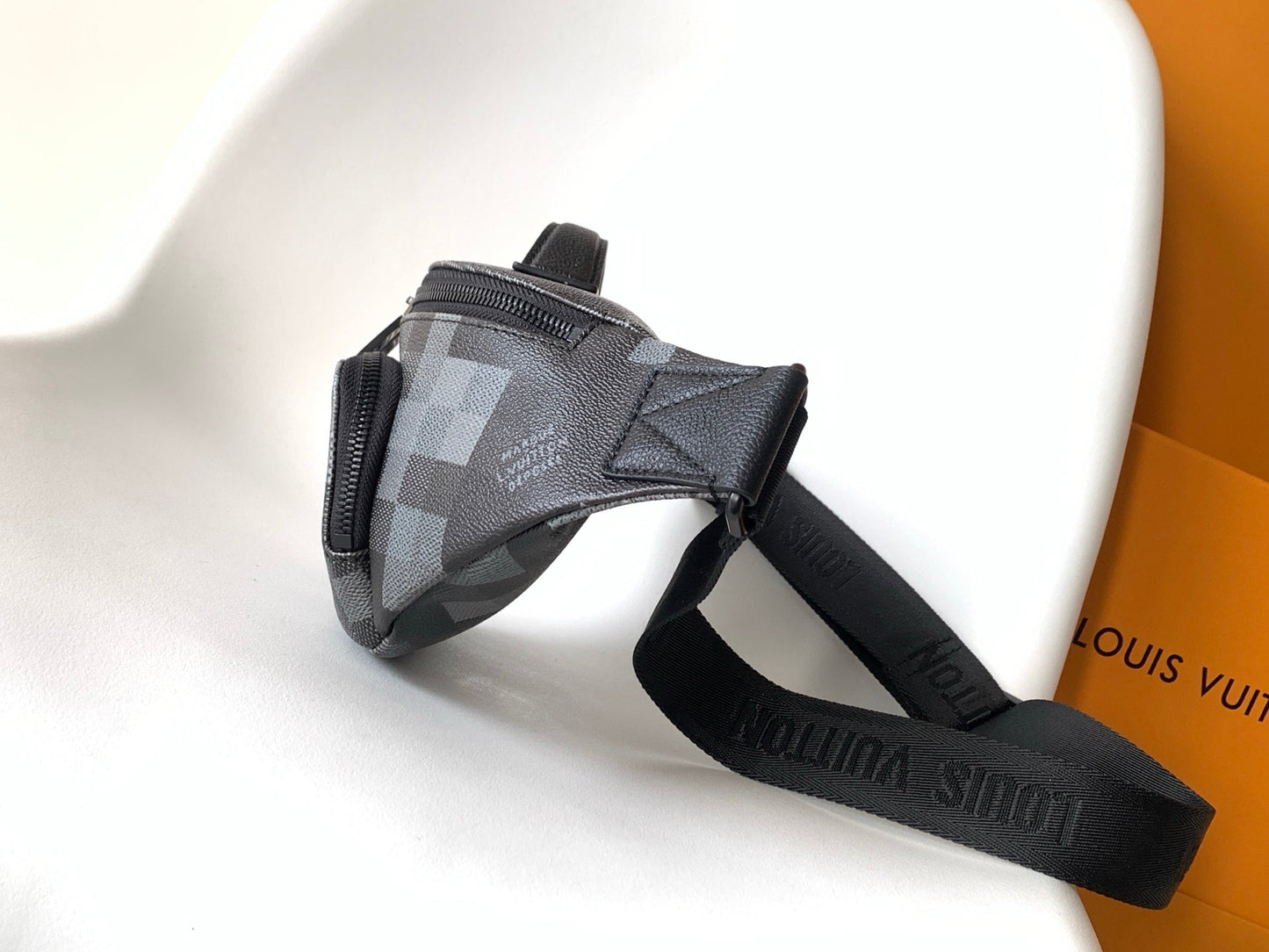 LV M14920 Rush Bumbag Black Damoflage Black Canvas & Cowhide mysite