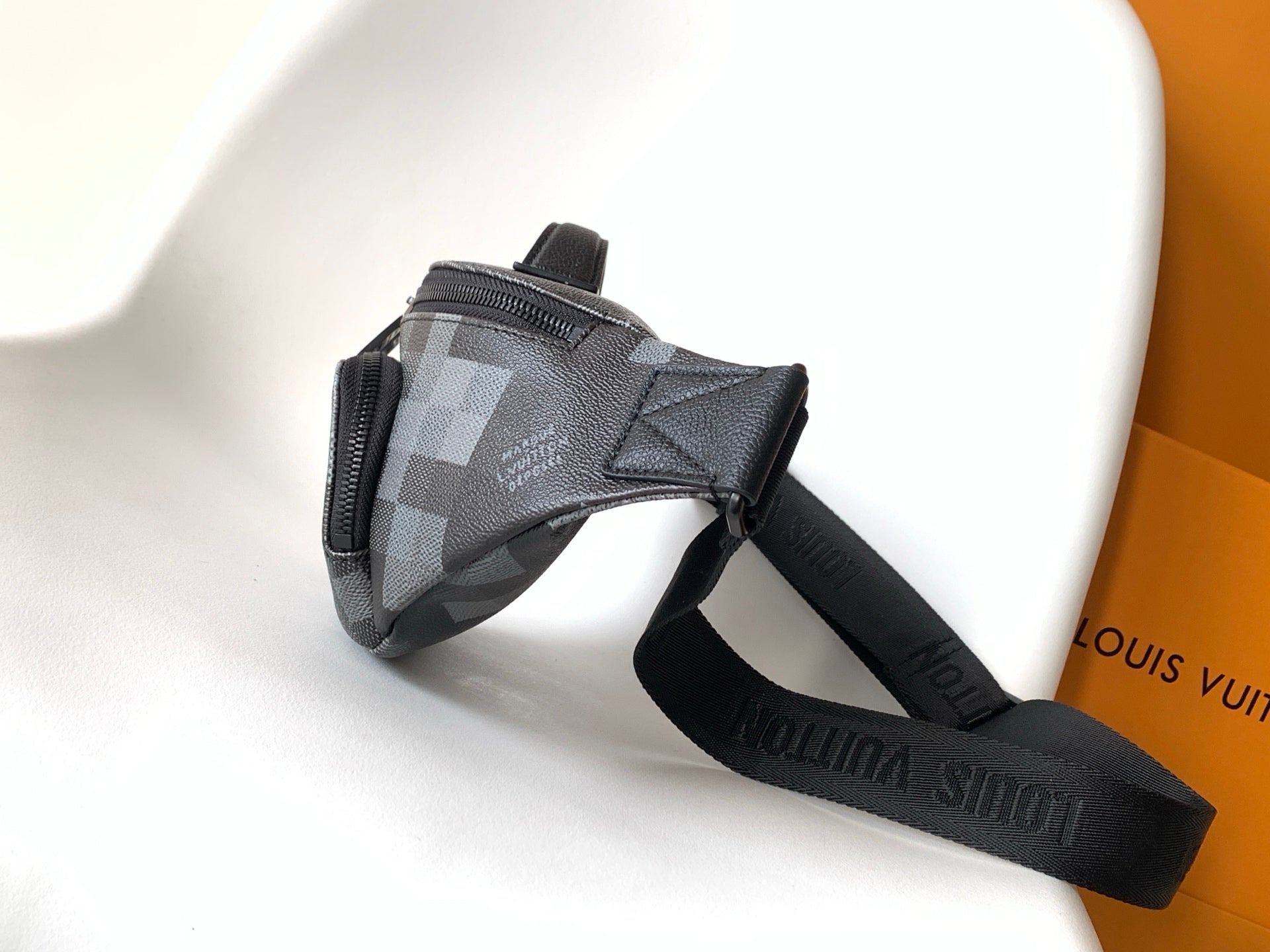 LV M14920 Rush Bumbag Black Damoflage Black Canvas & Cowhide mysite