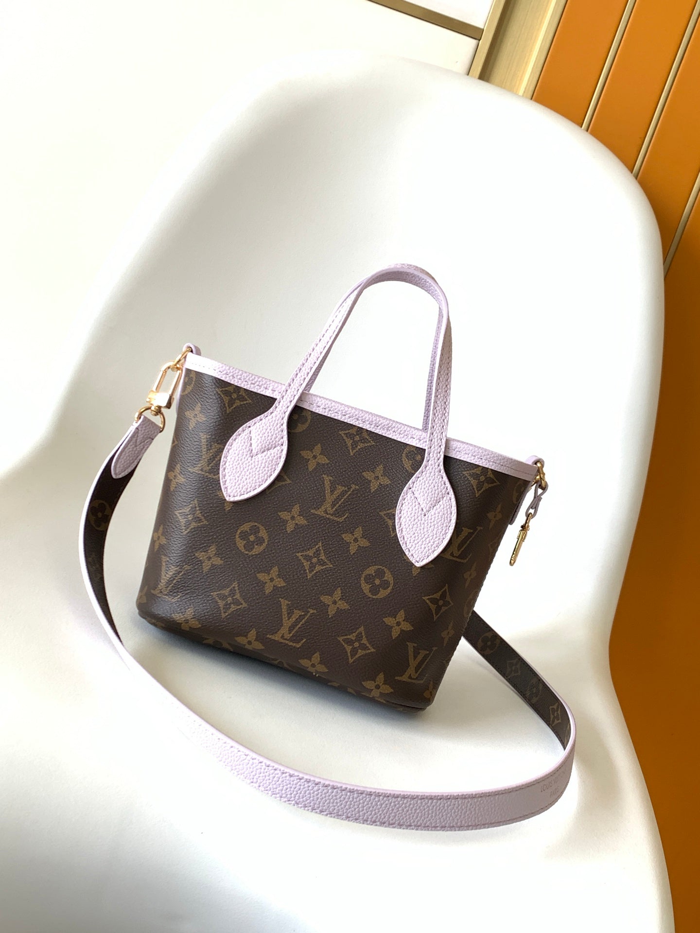 Neverfull 24 Bandoulière Inside Out BB Misty Lilac Calfskin mysite