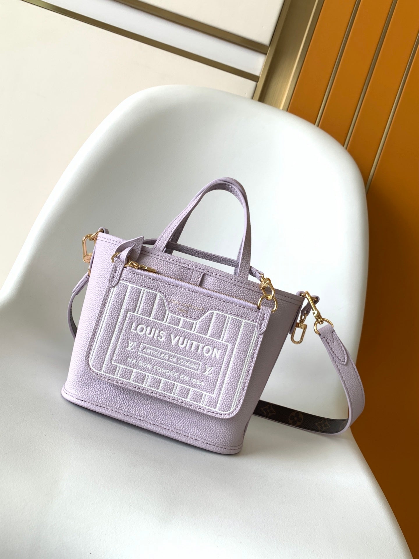 Neverfull 24 Bandoulière Inside Out BB Misty Lilac Calfskin mysite