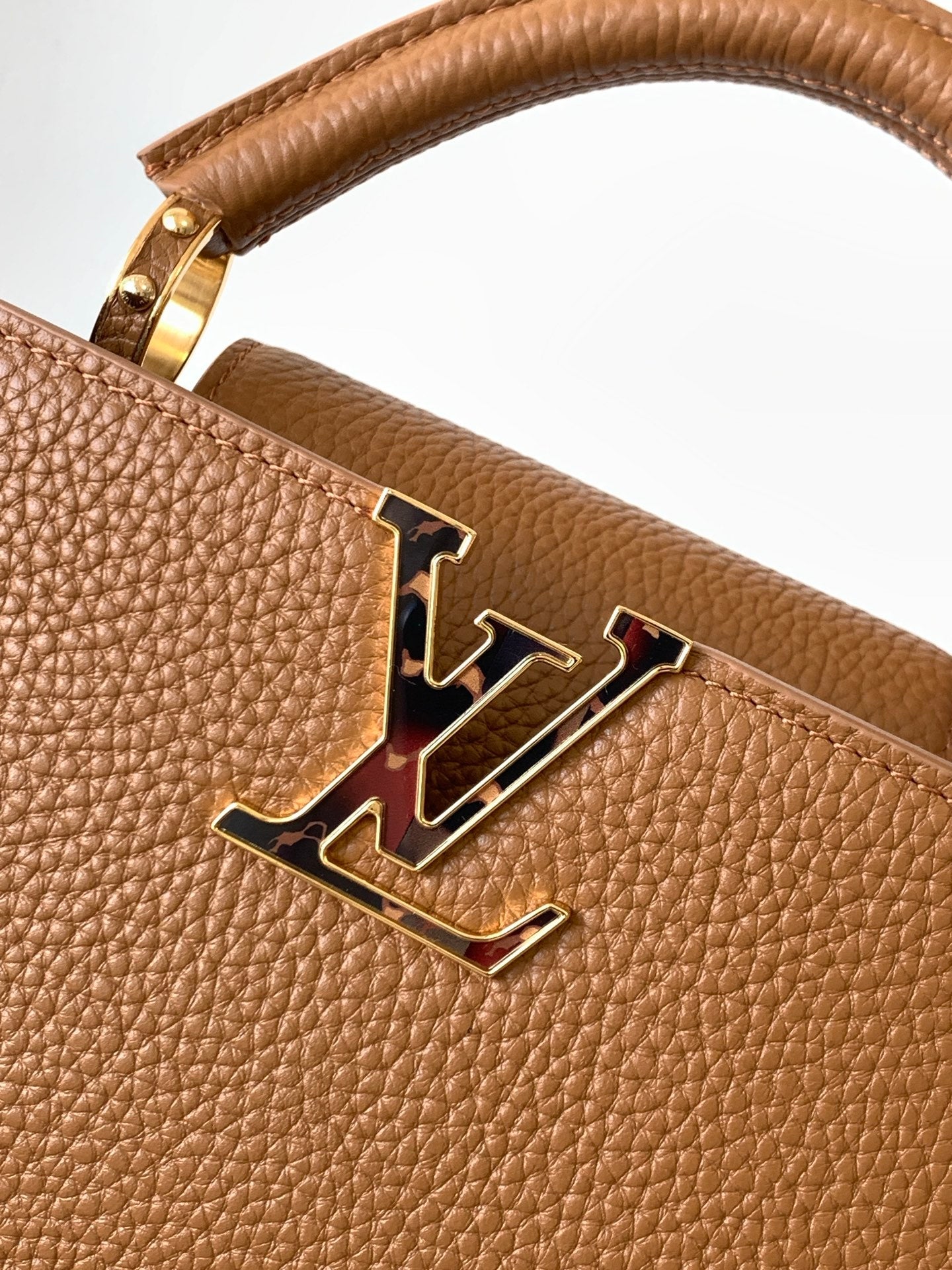 LV Capucine Mini Bag 27cm Brown Gold Taurillon cowhide mysite