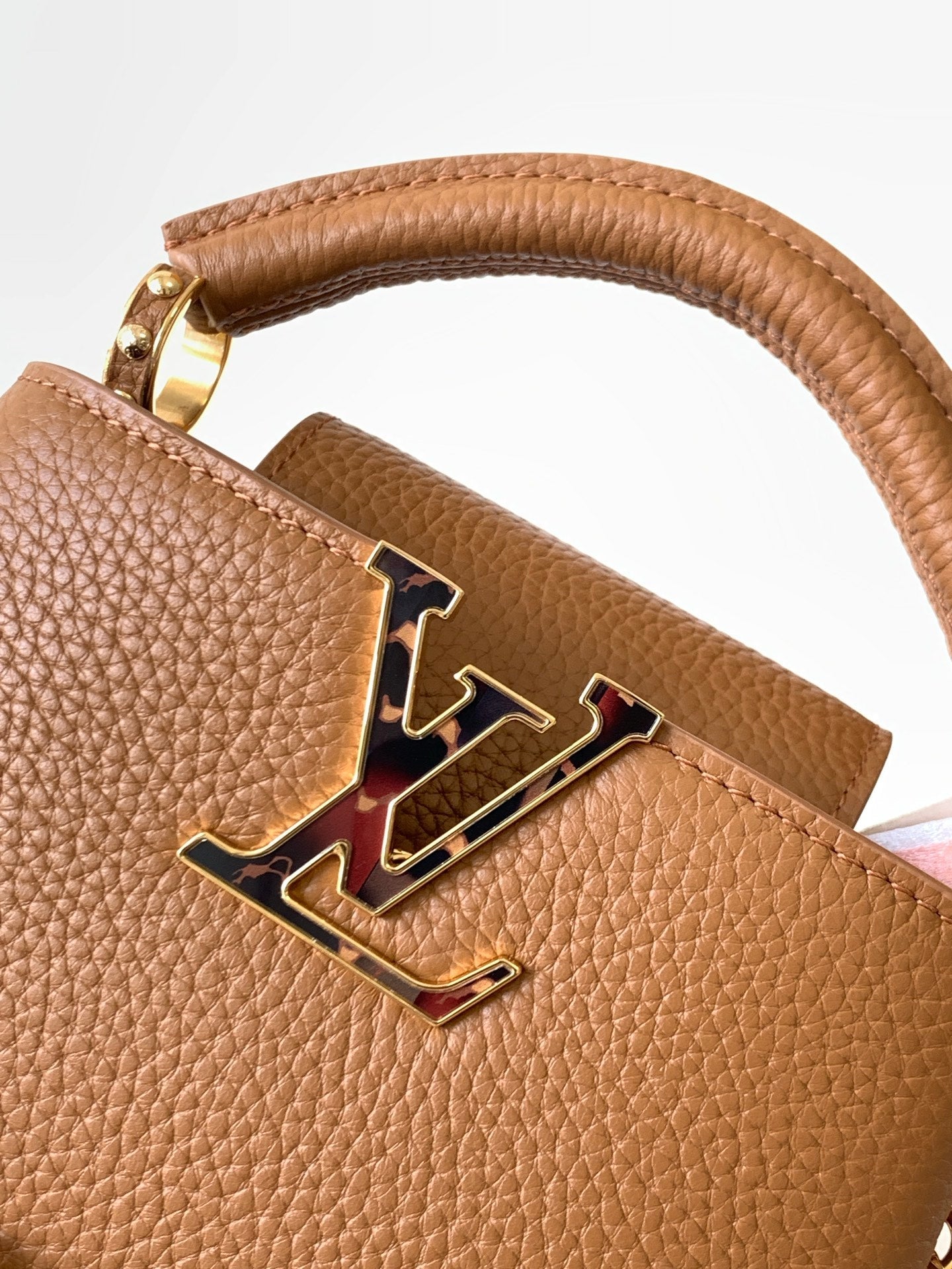 LV Capucine Mini Bag 21cm Brown Gold Taurillon cowhide mysite