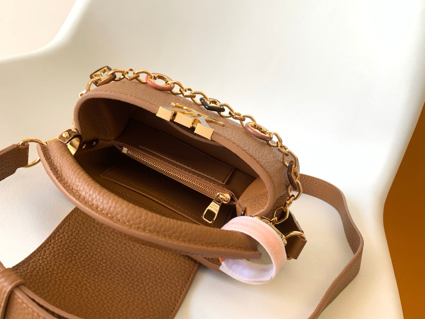 LV Capucine Mini Bag 21cm Brown Gold Taurillon cowhide mysite