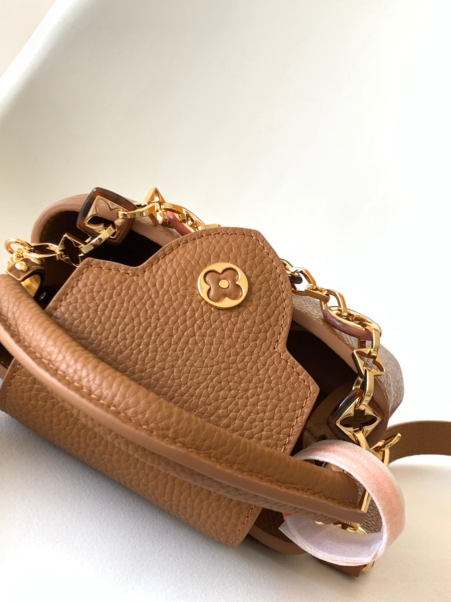 LV Capucine Mini Bag 21cm Brown Gold Taurillon cowhide mysite