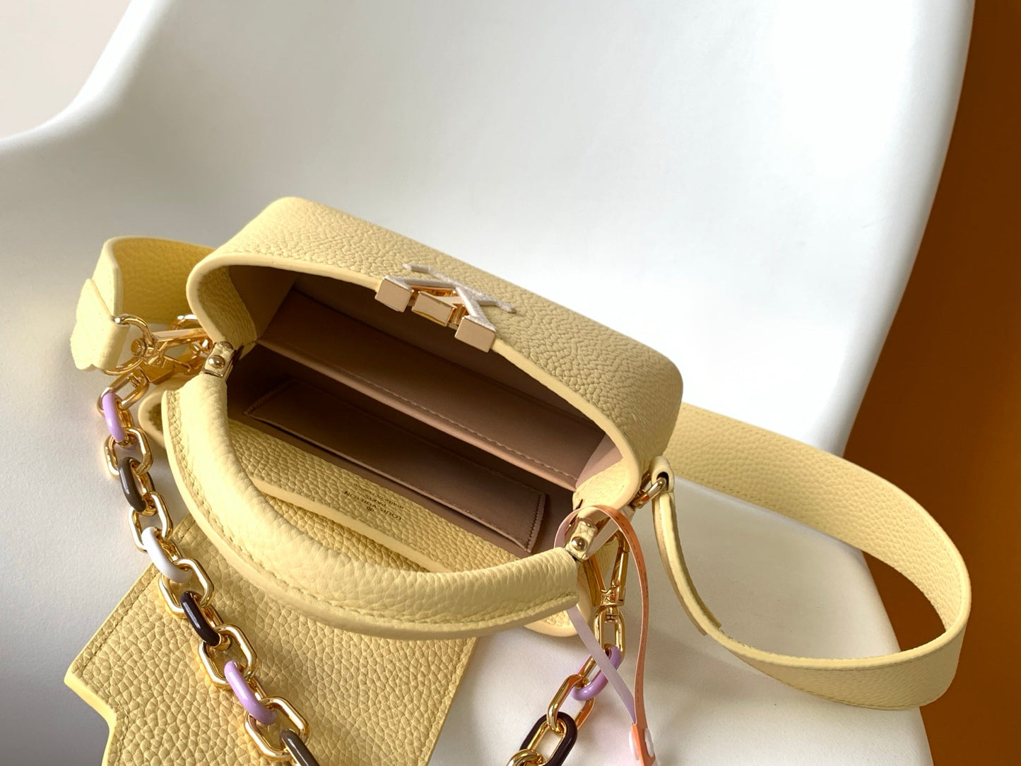 LV Capucine Mini Bag 21cm Beige Gold Taurillon cowhide mysite