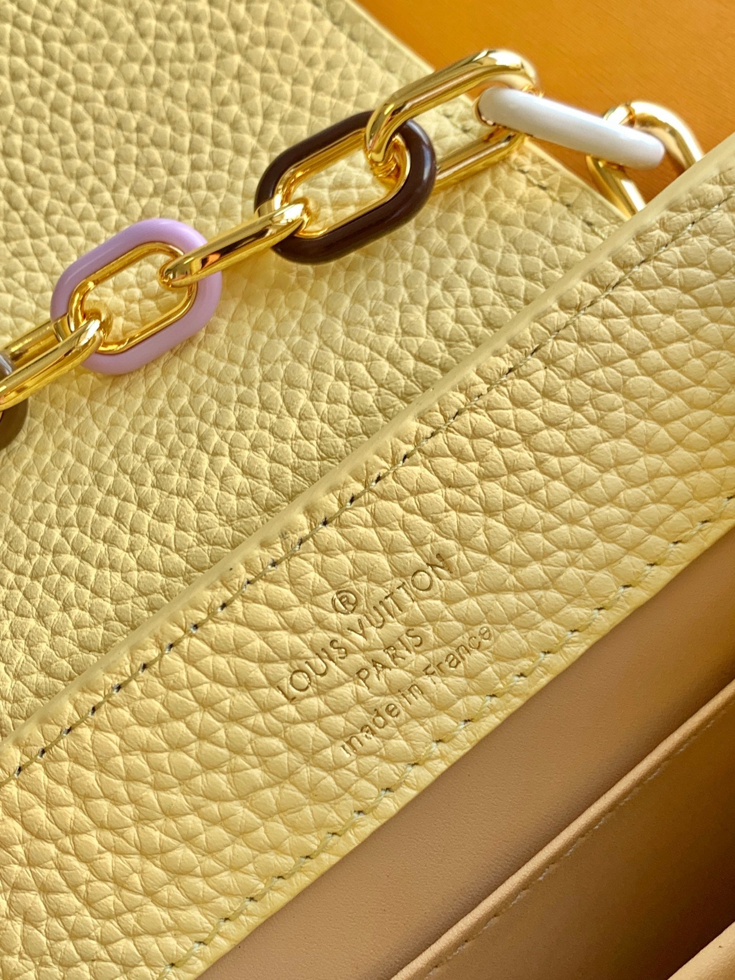 LV Capucine Mini Bag 21cm Beige Gold Taurillon cowhide mysite