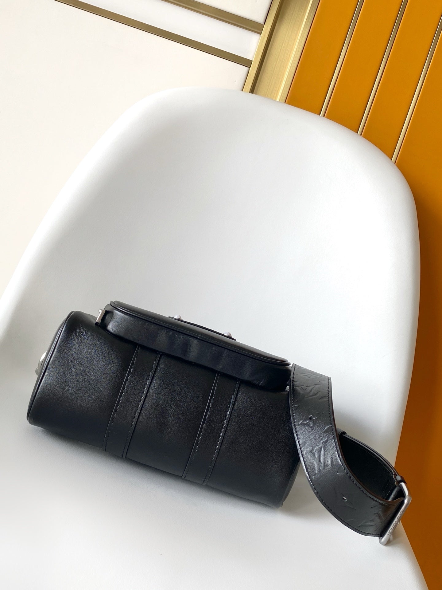 LV M13988 Keepall Bandoulière Cargo 25 Black Caflskin Sliver HW mysite