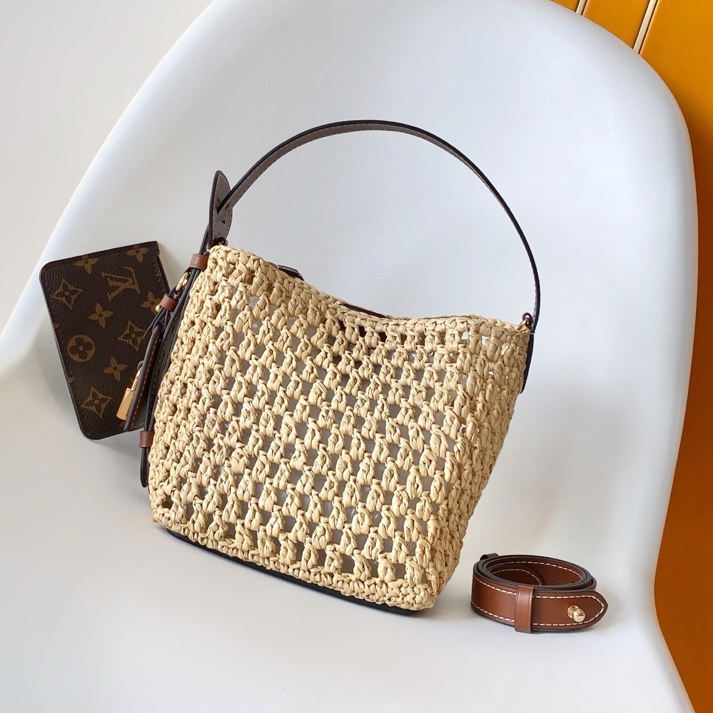 LV M14217 All In BB 16cm Brown Raffia & Cowhide-leather trim mysite