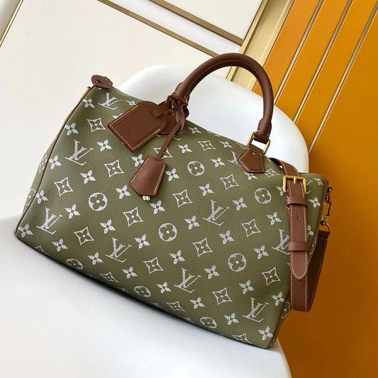 LV Speedy Bandoulière 40cm Green Sancha Monogram Calfskin GHW mysite