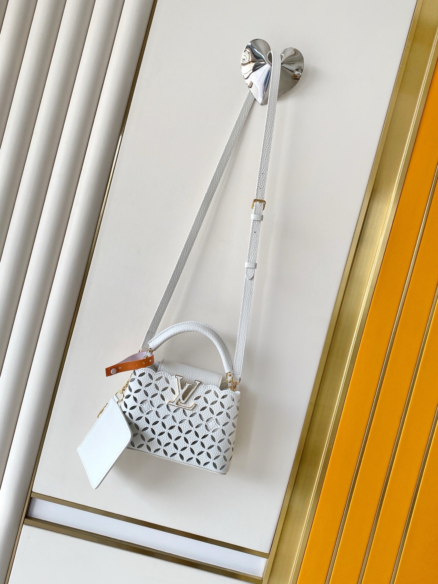 LV M25497 Capucines Mini Handbag White Laser-cut Cowhide GHW mysite