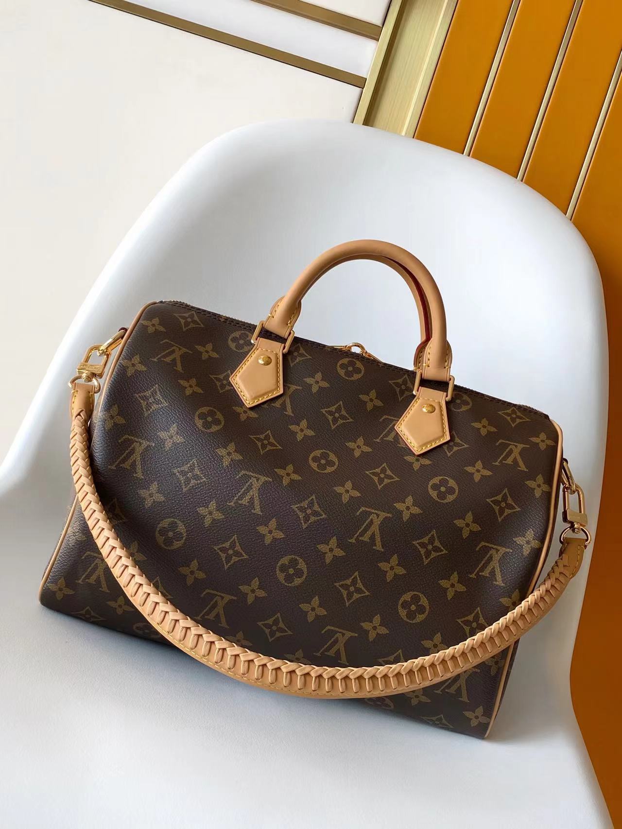 LV Speedy Soft 30 Boho Brown Green Monogram Canvas GHW mysite