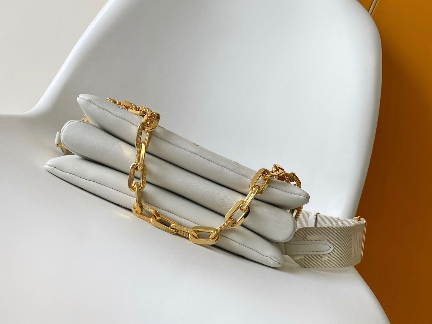 LV Coussin PM 26cm Cream Purple Monogram Empreinte Calfskin GHW mysite