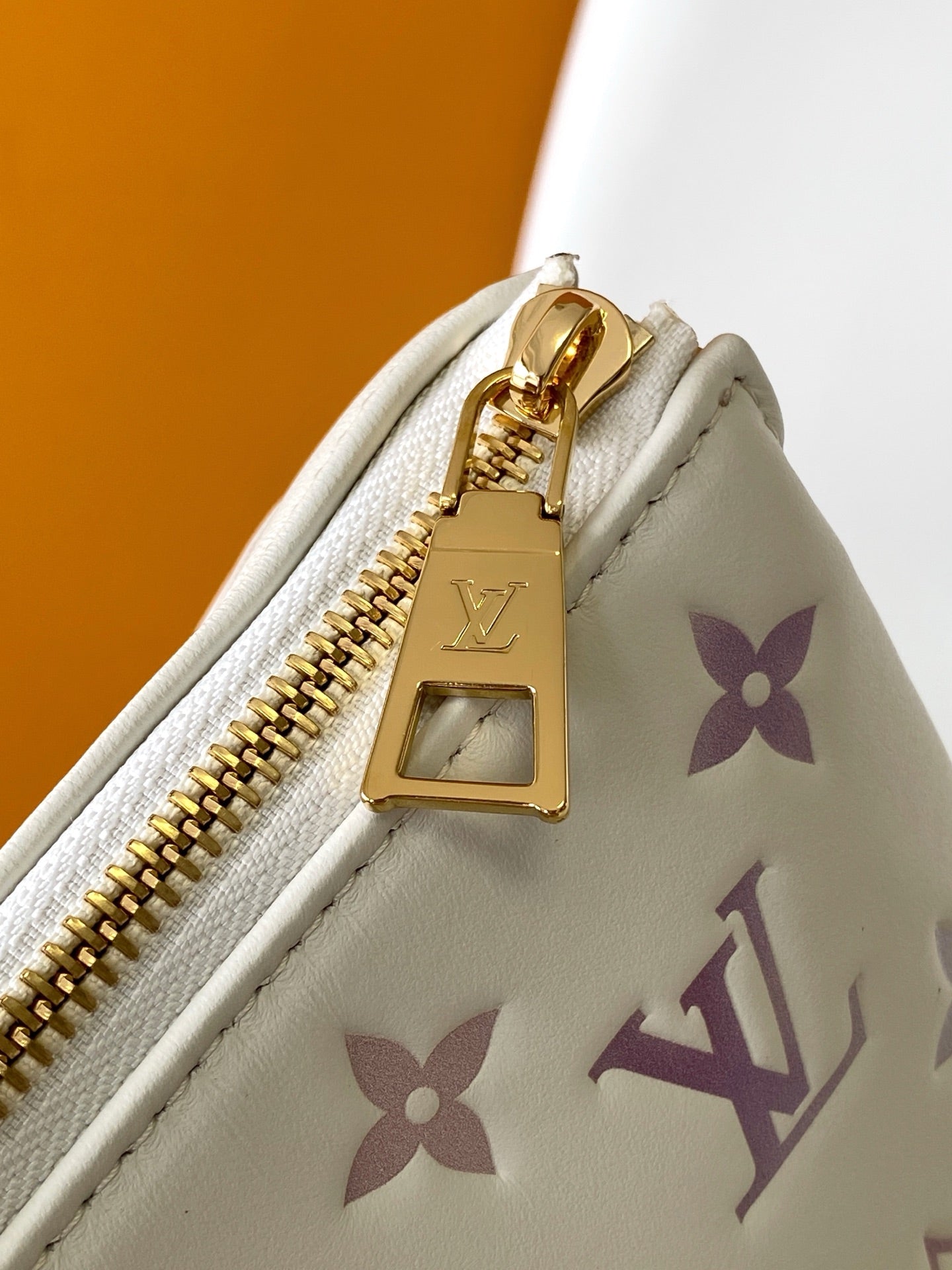 LV Coussin PM 26cm Cream Purple Monogram Empreinte Calfskin GHW mysite