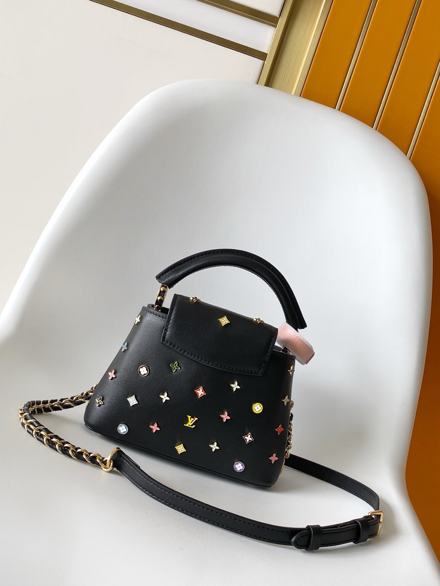 LV x TM Capucines Mini 21cm Black Taurillon Cowhide & Metallic Studs GHW mysite