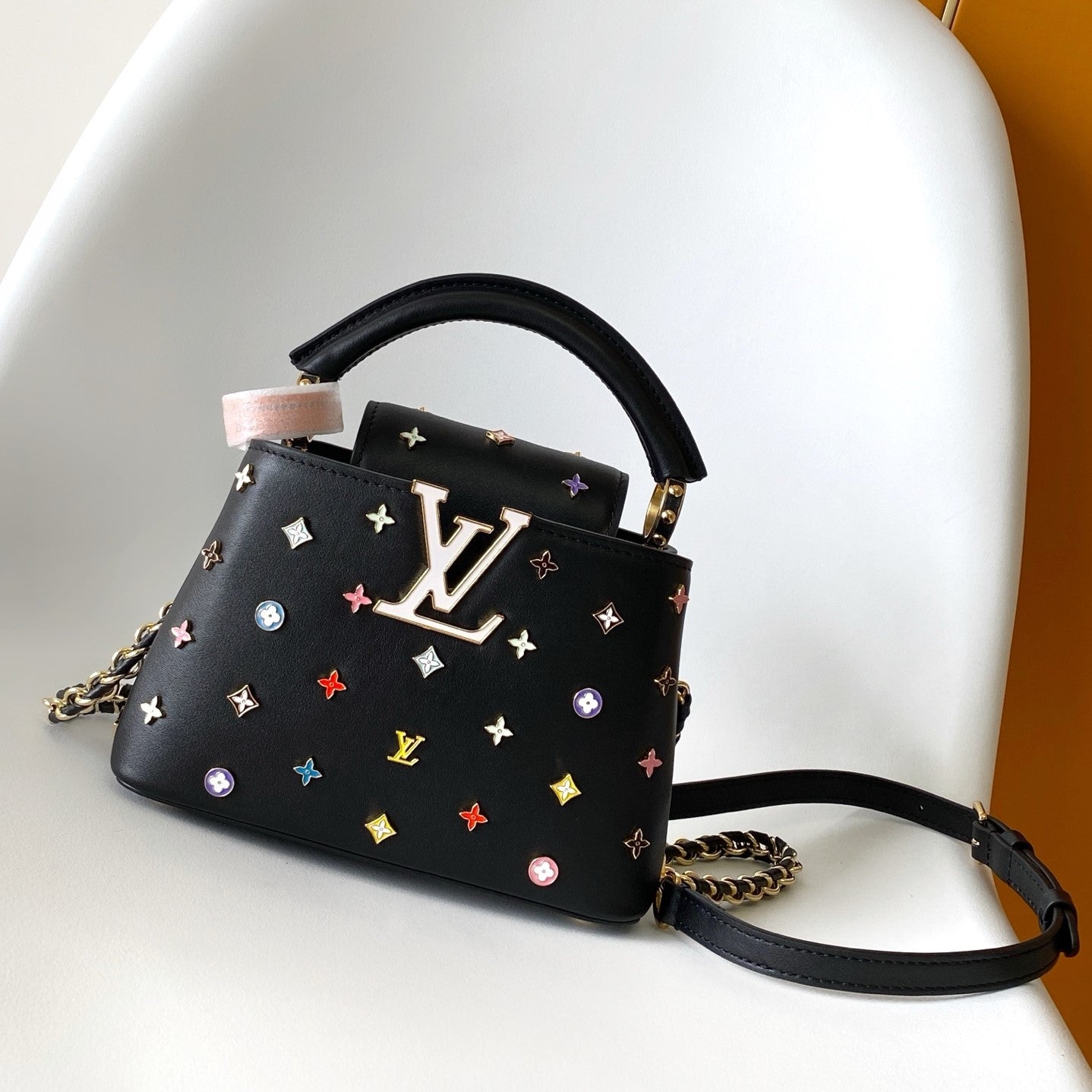 LV x TM Capucines Mini 21cm Black Taurillon Cowhide & Metallic Studs GHW mysite