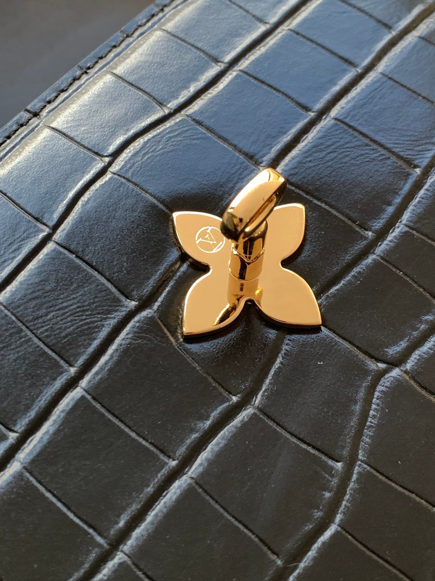 LV 25s Rose Des Vents Handbag 27cm Black Crocodile GHW mysite