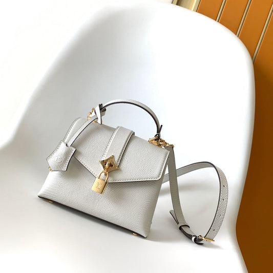 LV 25s Rose Des Vents Handbag 19cm White Lizard GHW mysite