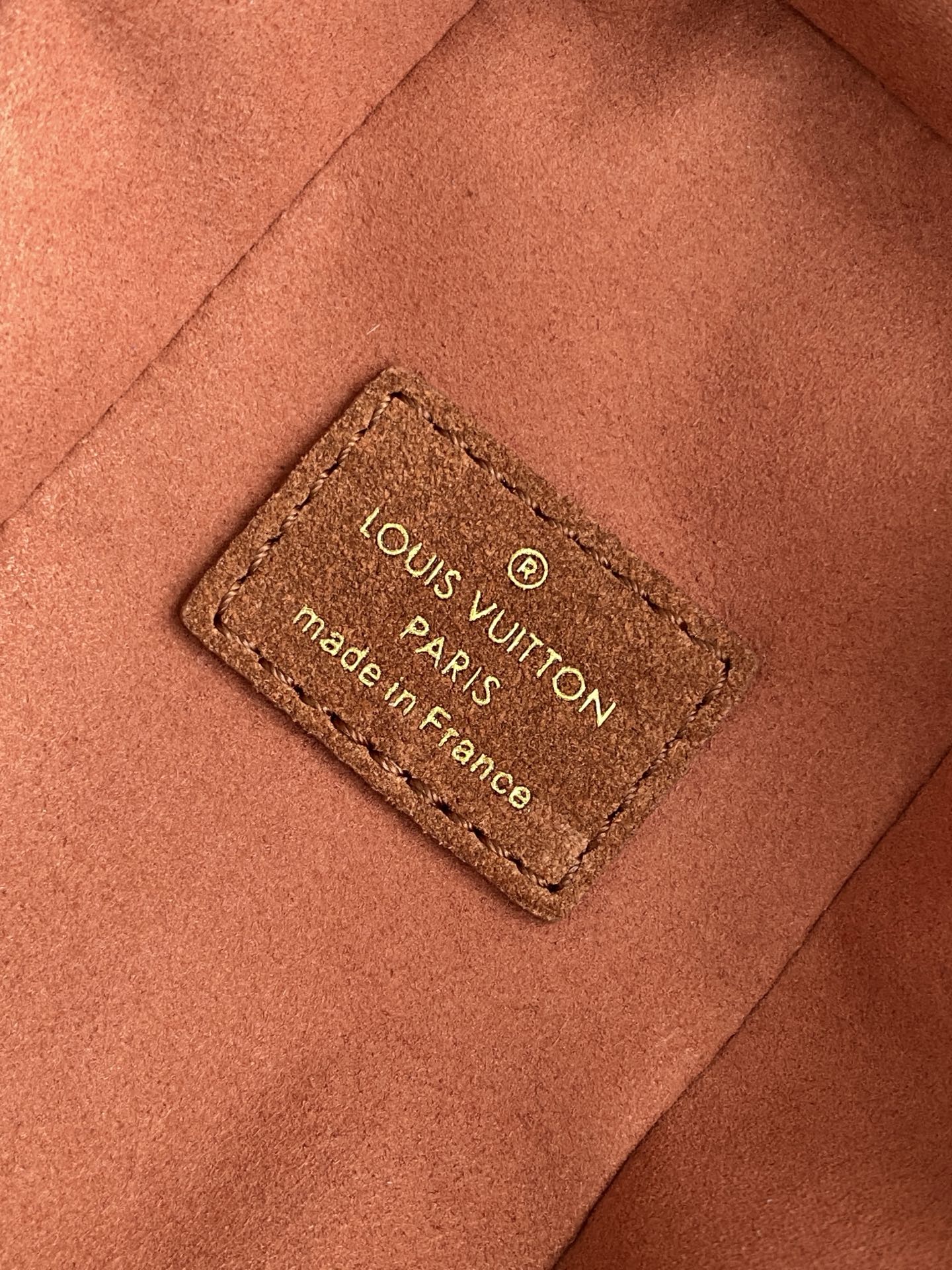 LV Side Trunk MM 23.5cm Brown Suede Canvas mysite