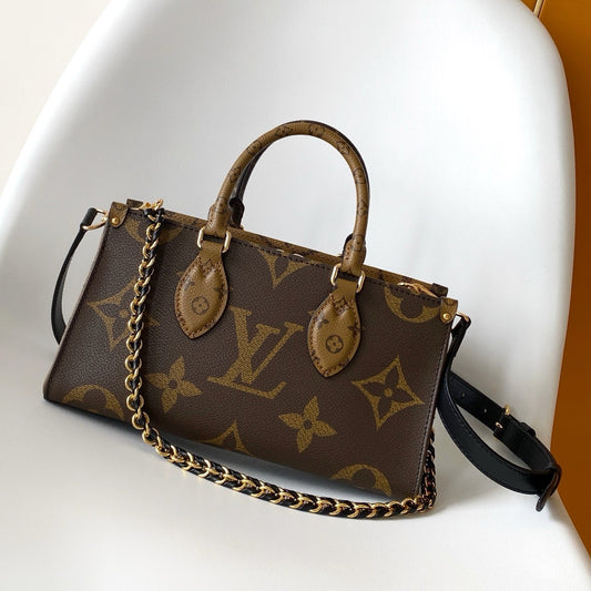 LV M14236 OnTheGo East West Chain 25cm Brown Monogram Giant & Canvas mysite