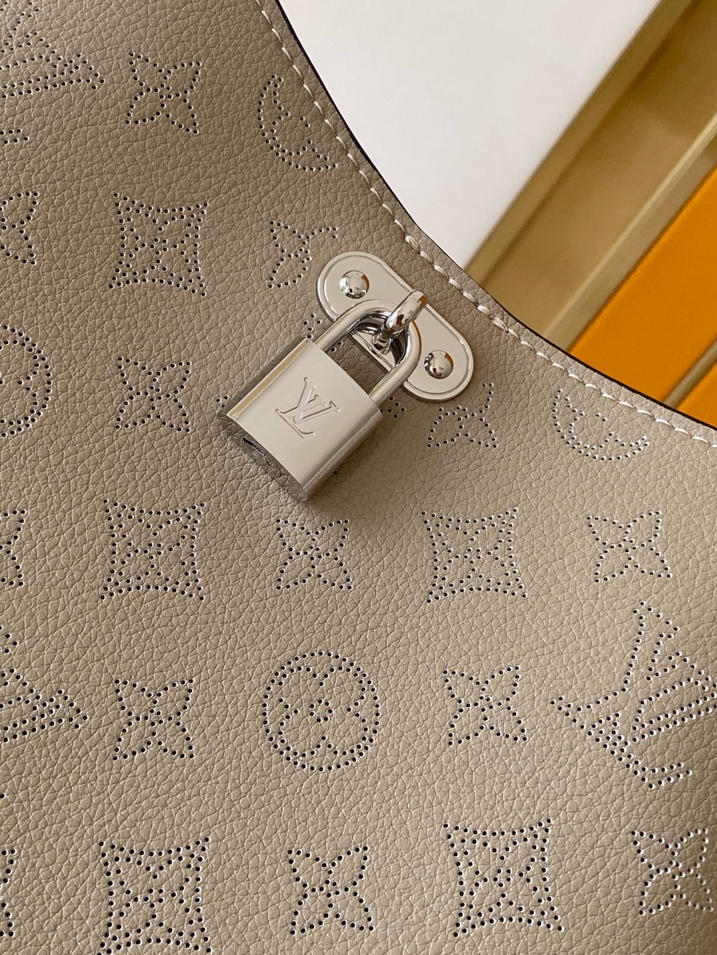 LV All Around MM Gray Perforated Mahina Taurillon Leather 268134 mysite