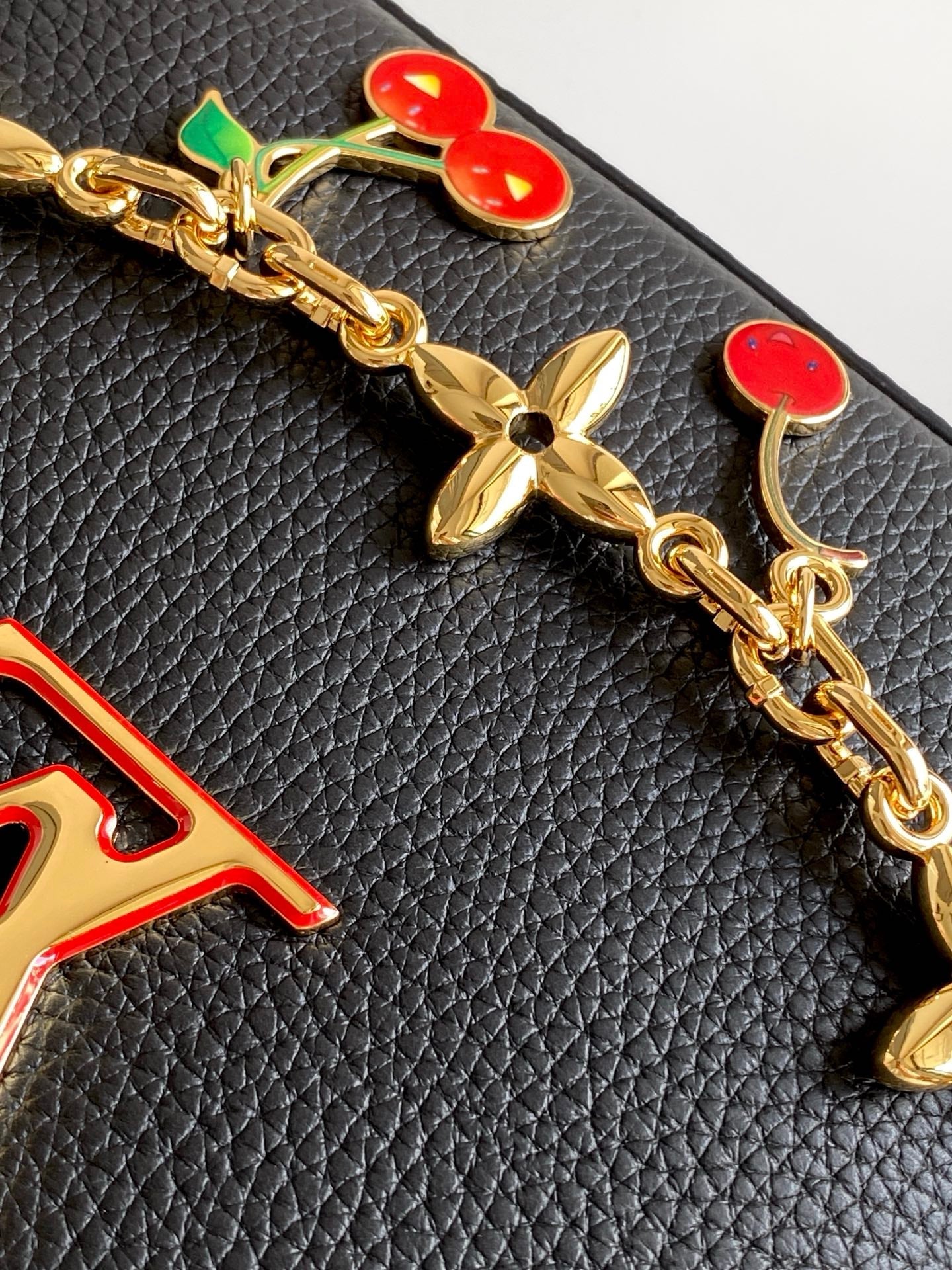 LV x TM Capucines Cheerful Cherry Charms 21 Black Taurillon Leather 268140 mysite