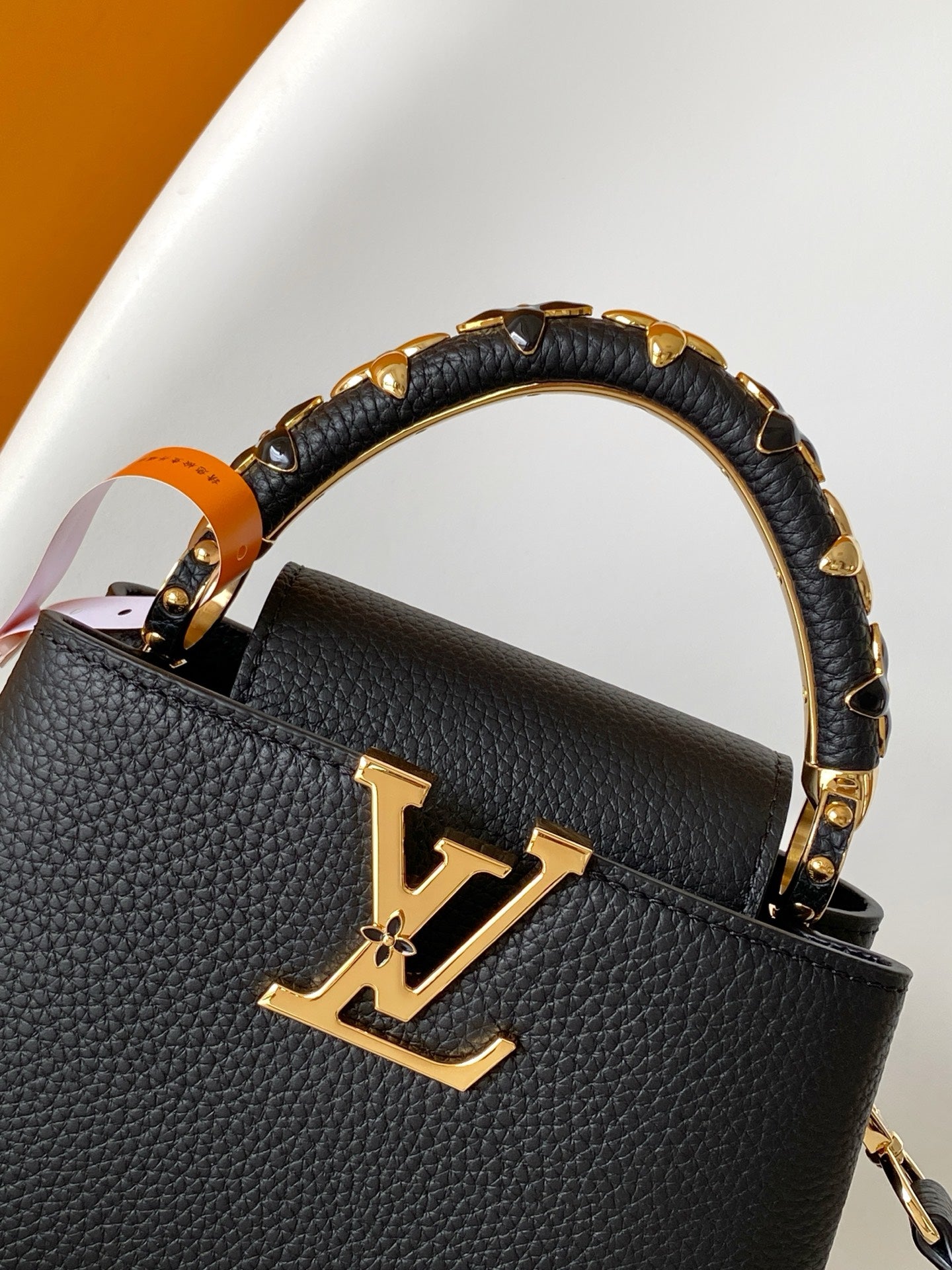 LV Capucines with LV Initials logo 21 Black Taurillon Leather 268143 mysite